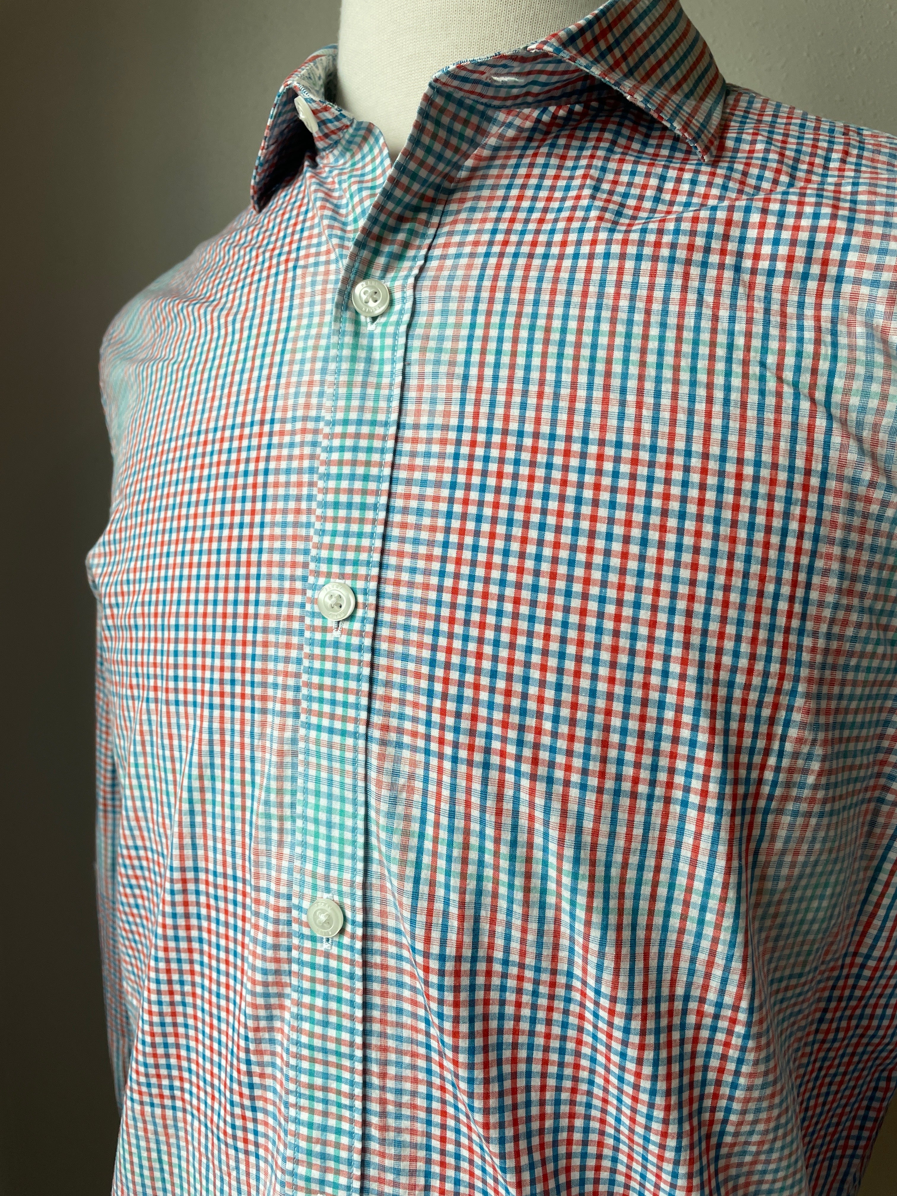 Perry Ellis Red & Blue Checkered Button Down (M)
