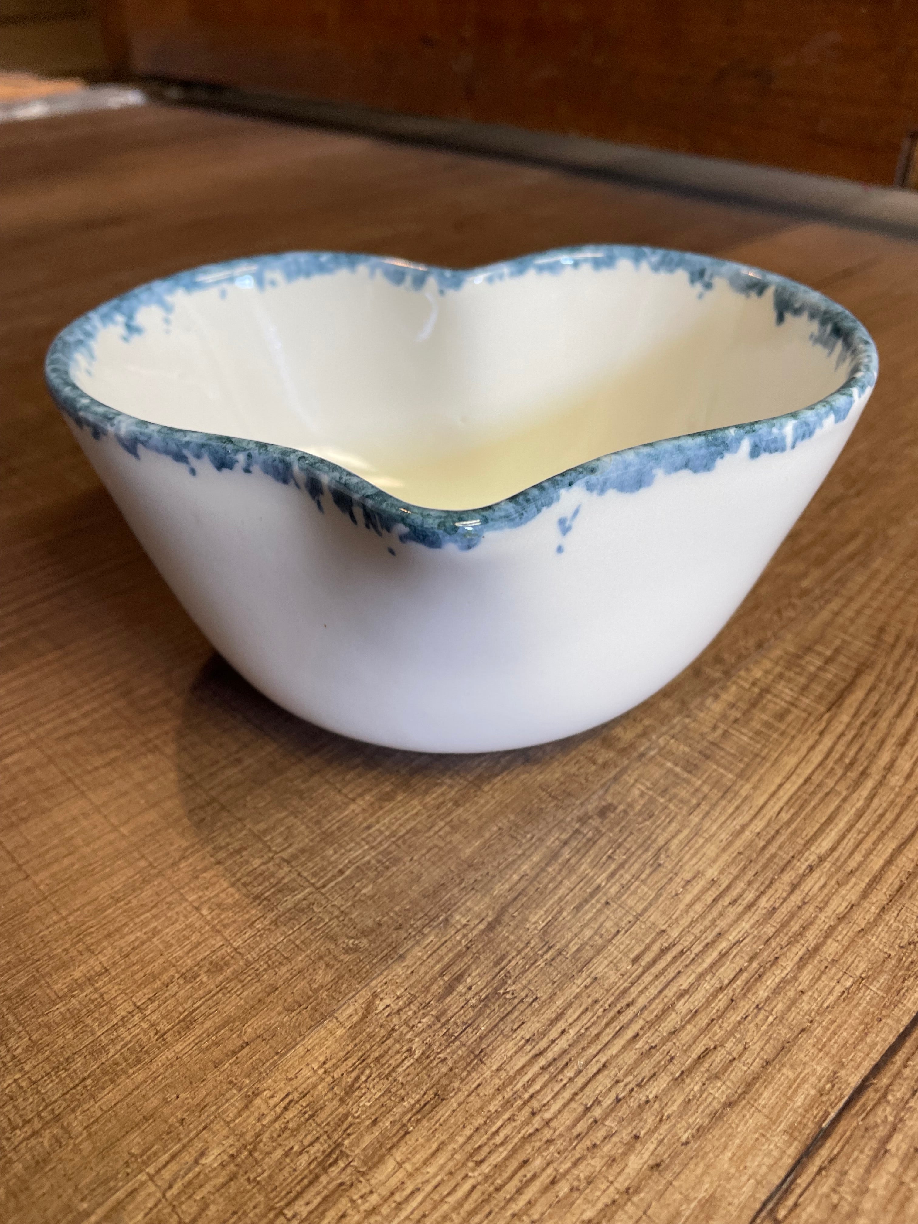 Heart Shaped Painted Ceramic Bowl
