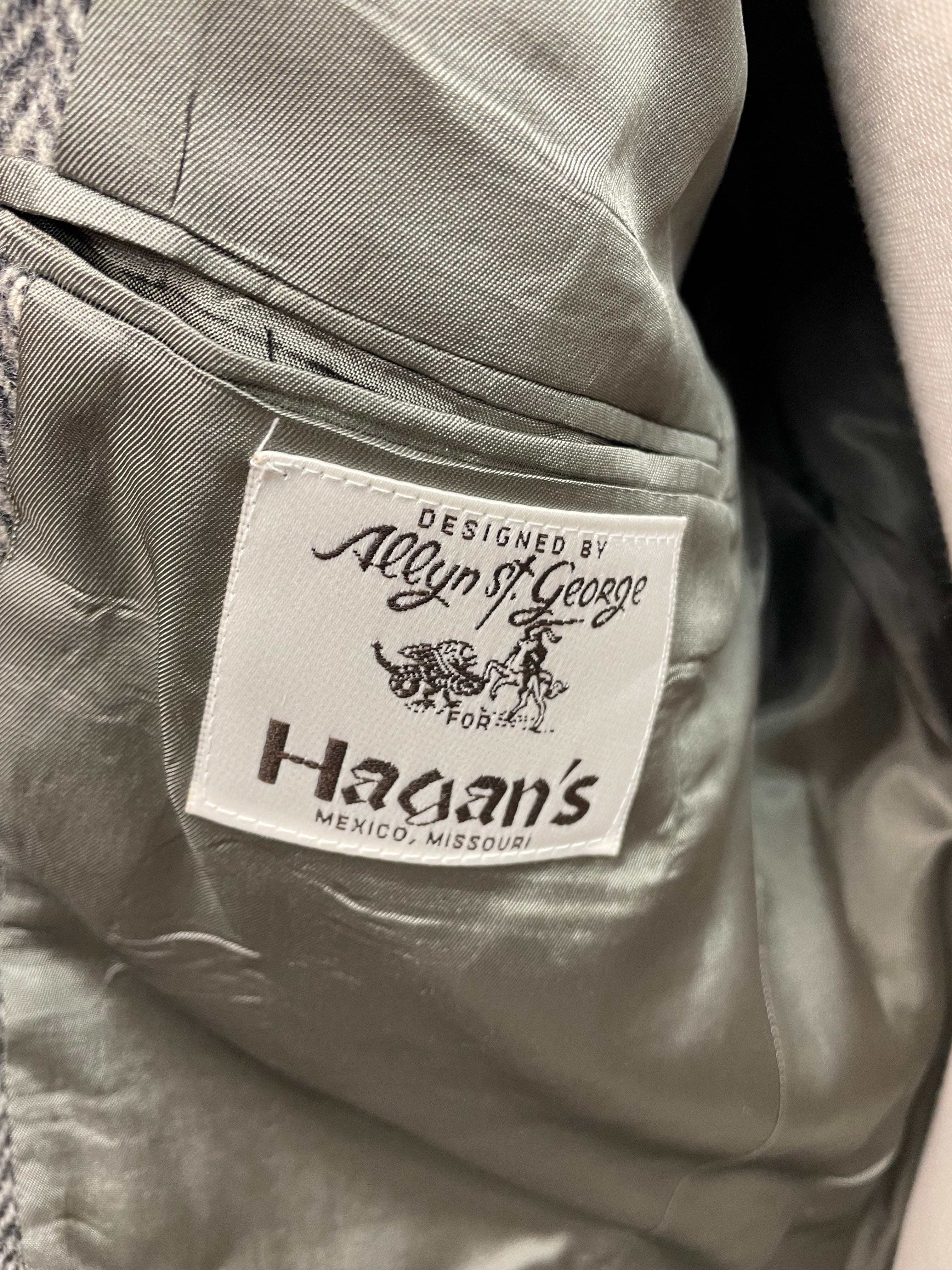 Allyn St George for Hagan's Men's Herringbone Suit Coat (46XL)