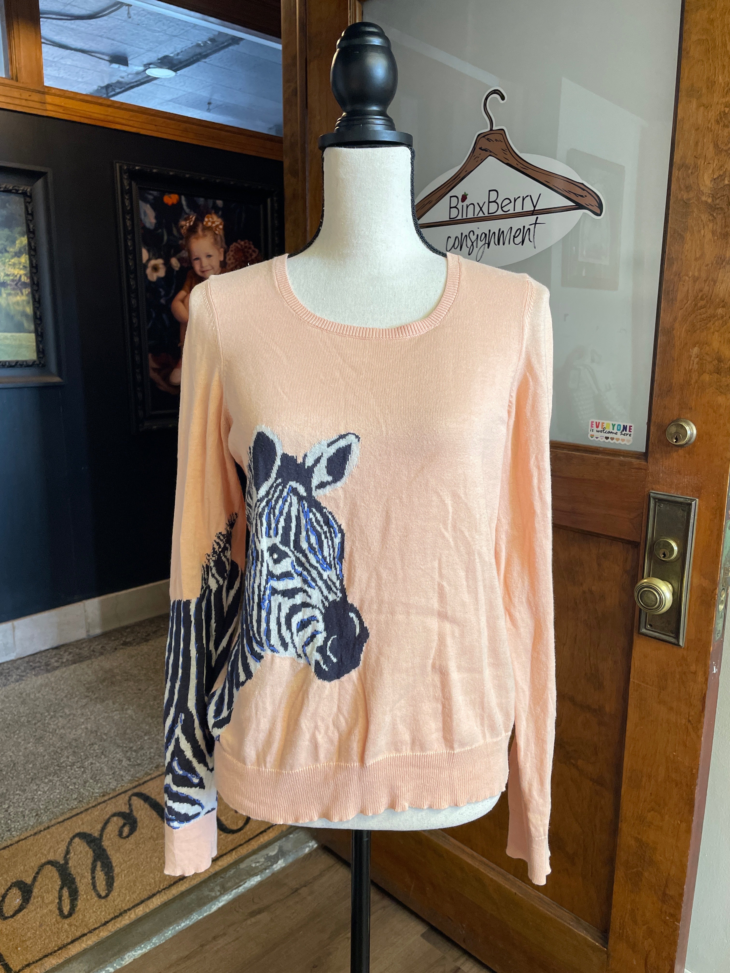 Anthropologie HWR Women's Zebra Sweater (M)