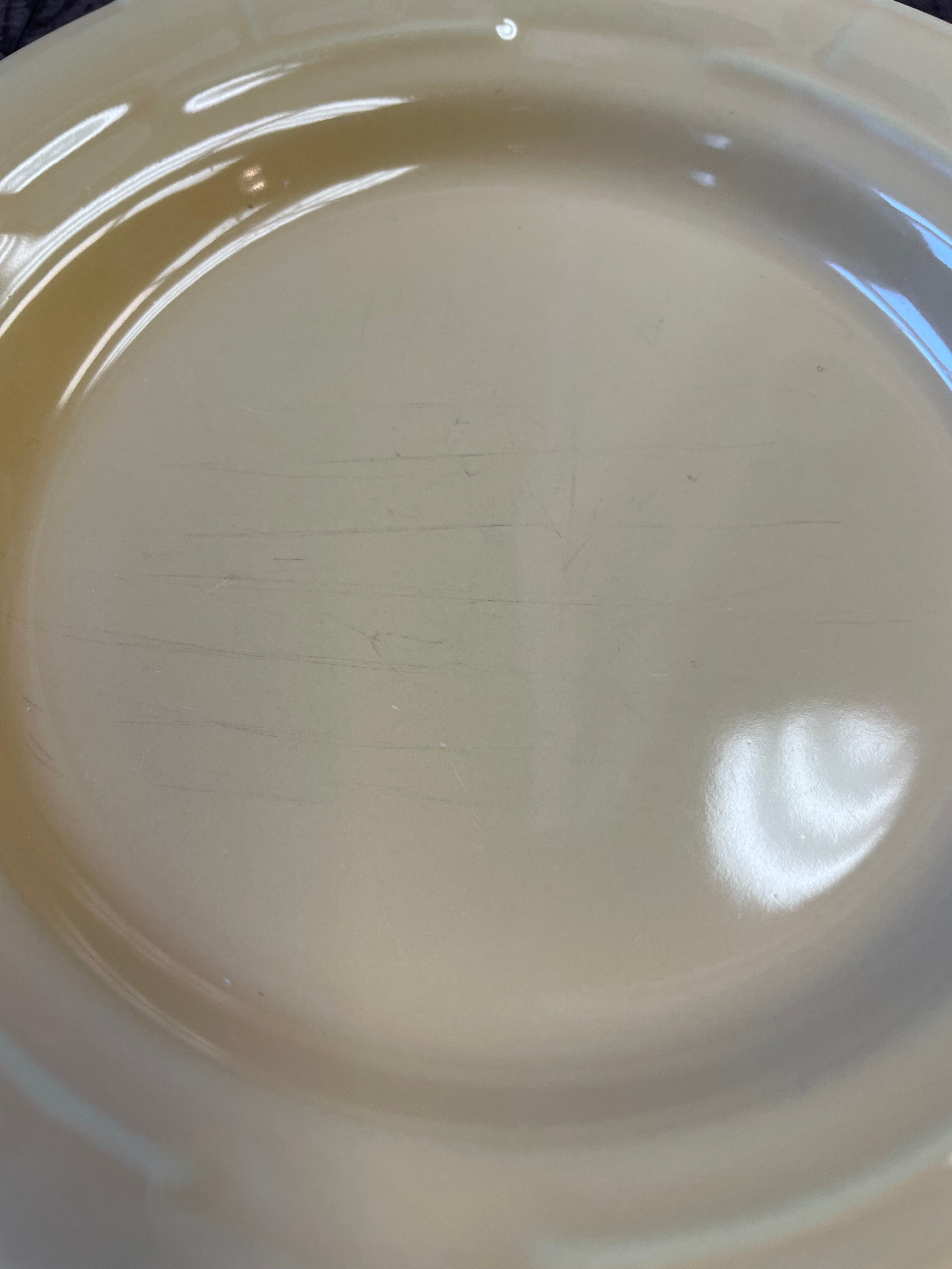 Longaberger Pottery Woven Traditions Butternut Yellow 7.25" Plate - BinxBerry Consignment