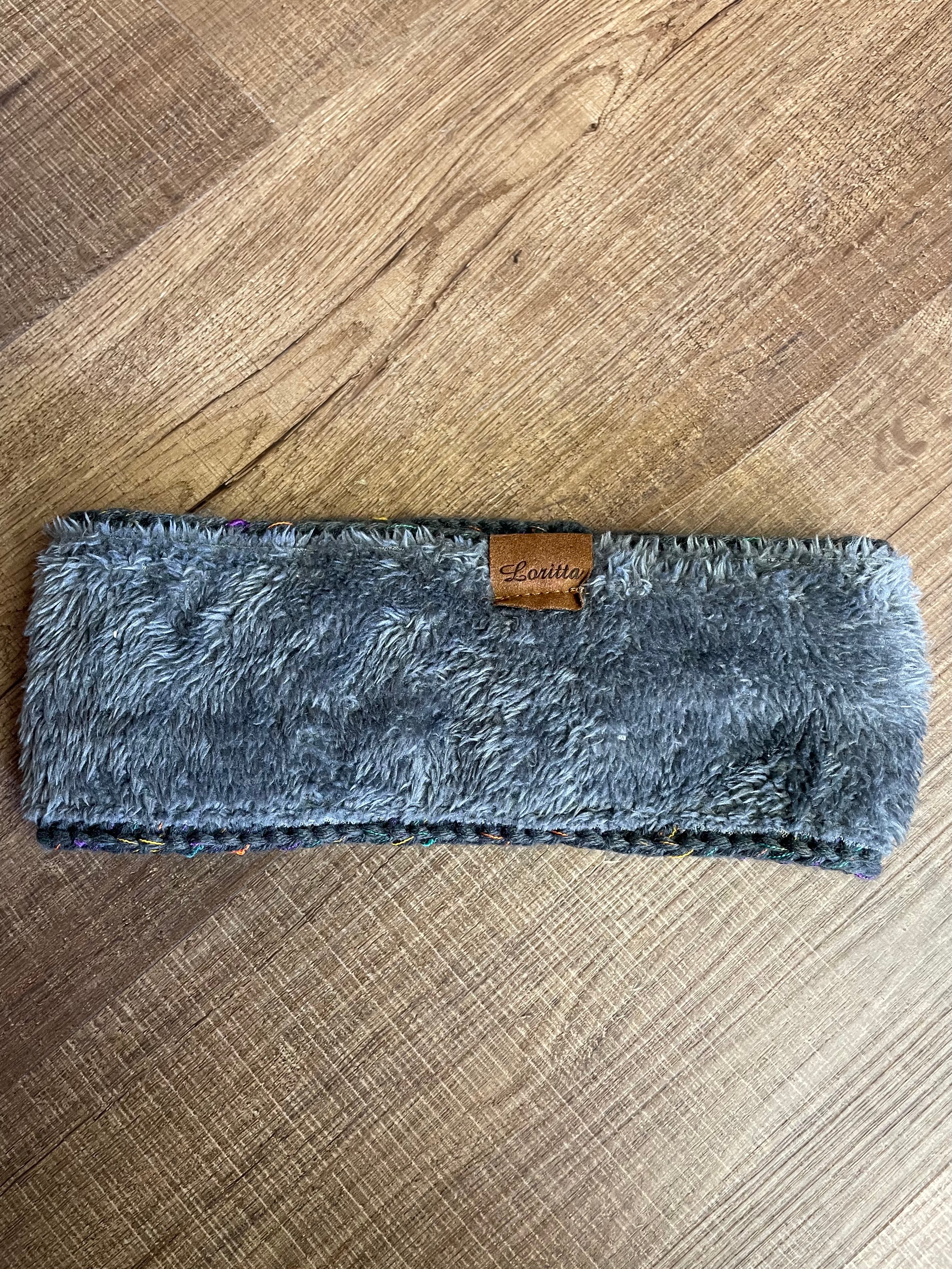 Loritta Gray Confetti Fleece Lined Headband - BinxBerry Consignment