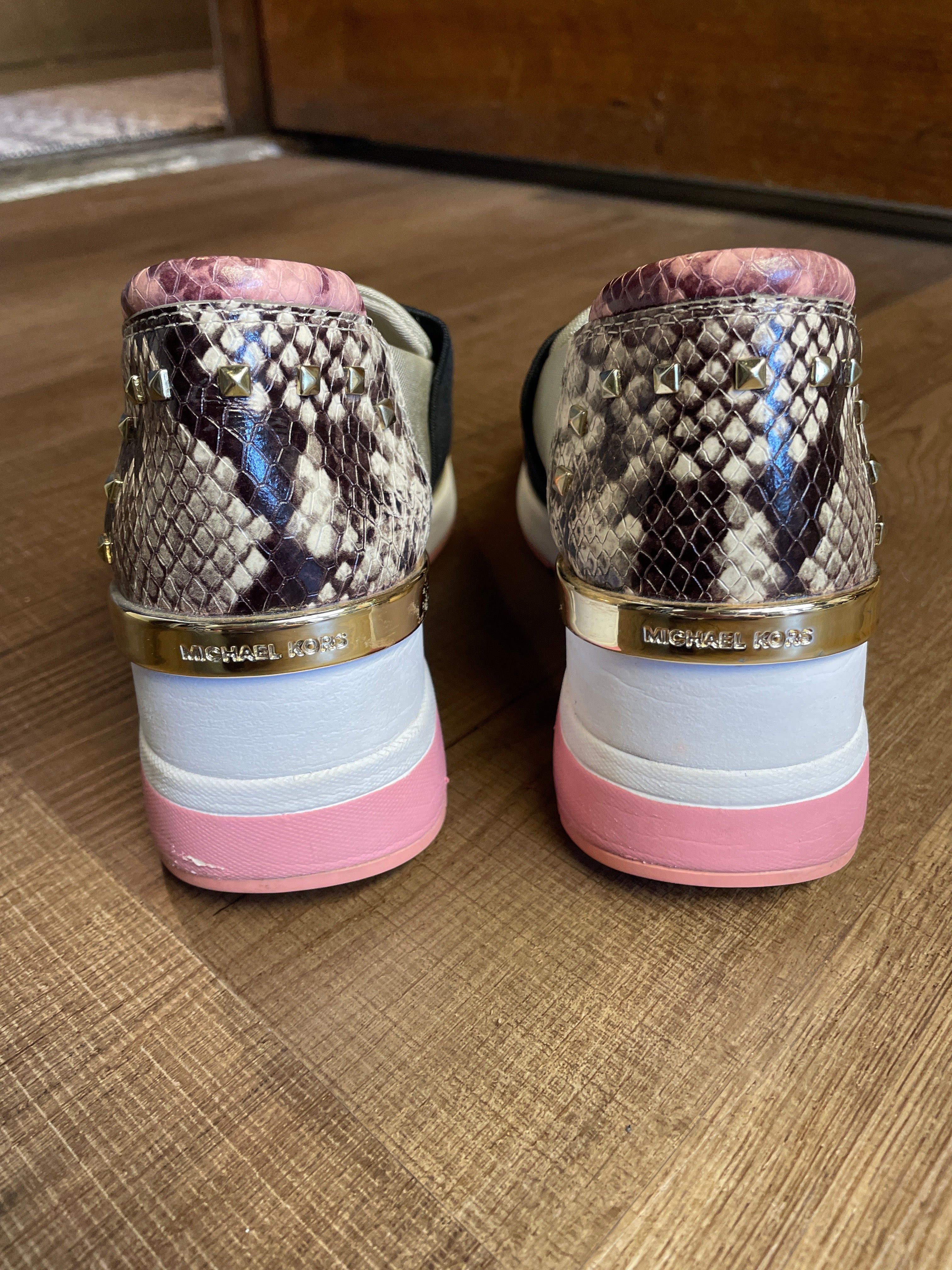 Michael Kors Felix Trainer Tech Canvas Women's Wedge Sneaker (6M)