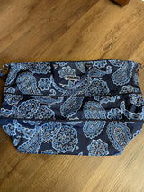 Vera Bradley Lighten Up Expandable Blue Bandana Travel Bag