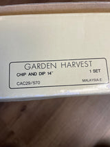 Mikasa Garden Harvest 14" Chip and Dip (NIB)