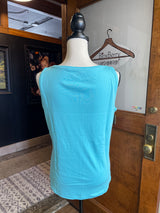 Talbots Sleeveless Turquoise Tee (M)