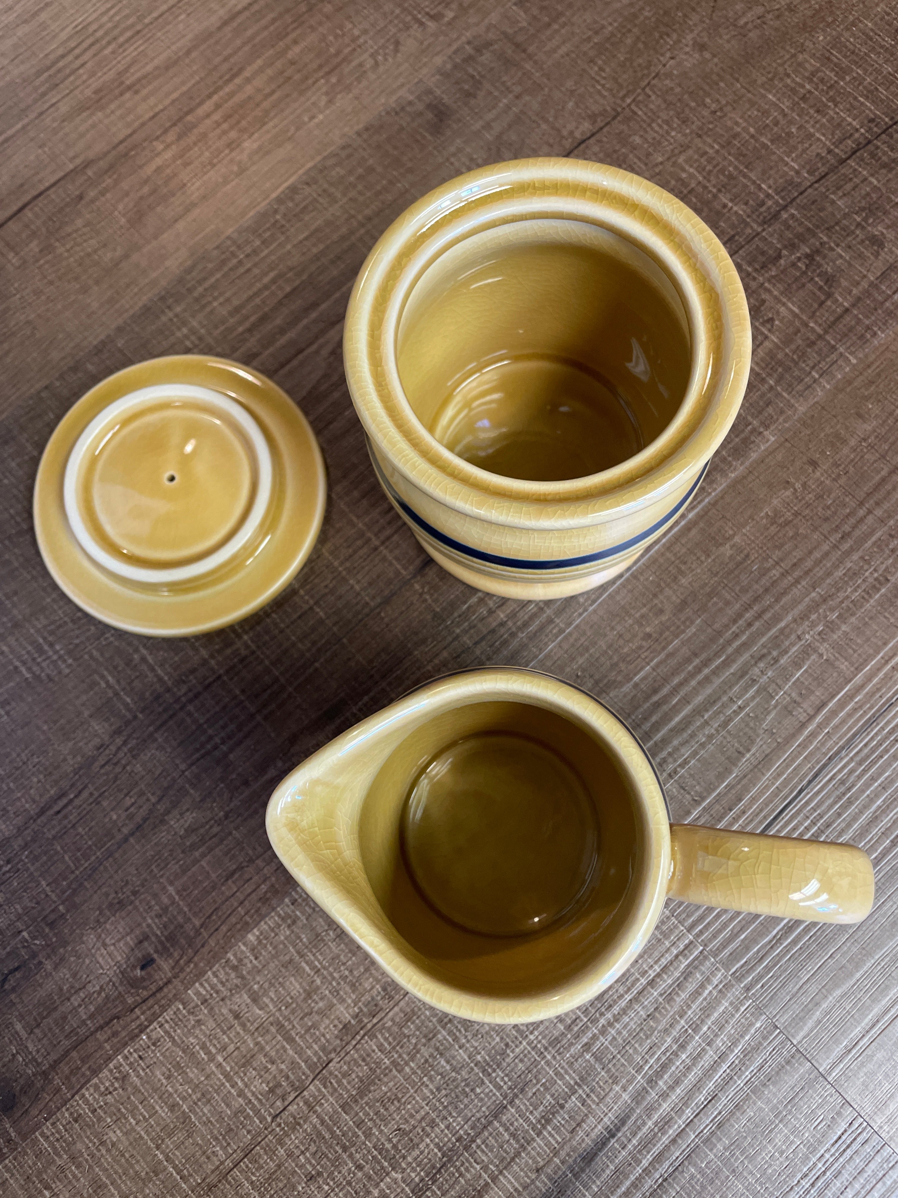Vintage Yellow Ware Collection Cream & Sugar Set