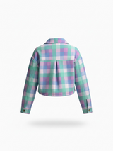 O'Neill Colleen Plaid Cropped Sherpa Jacket (S)