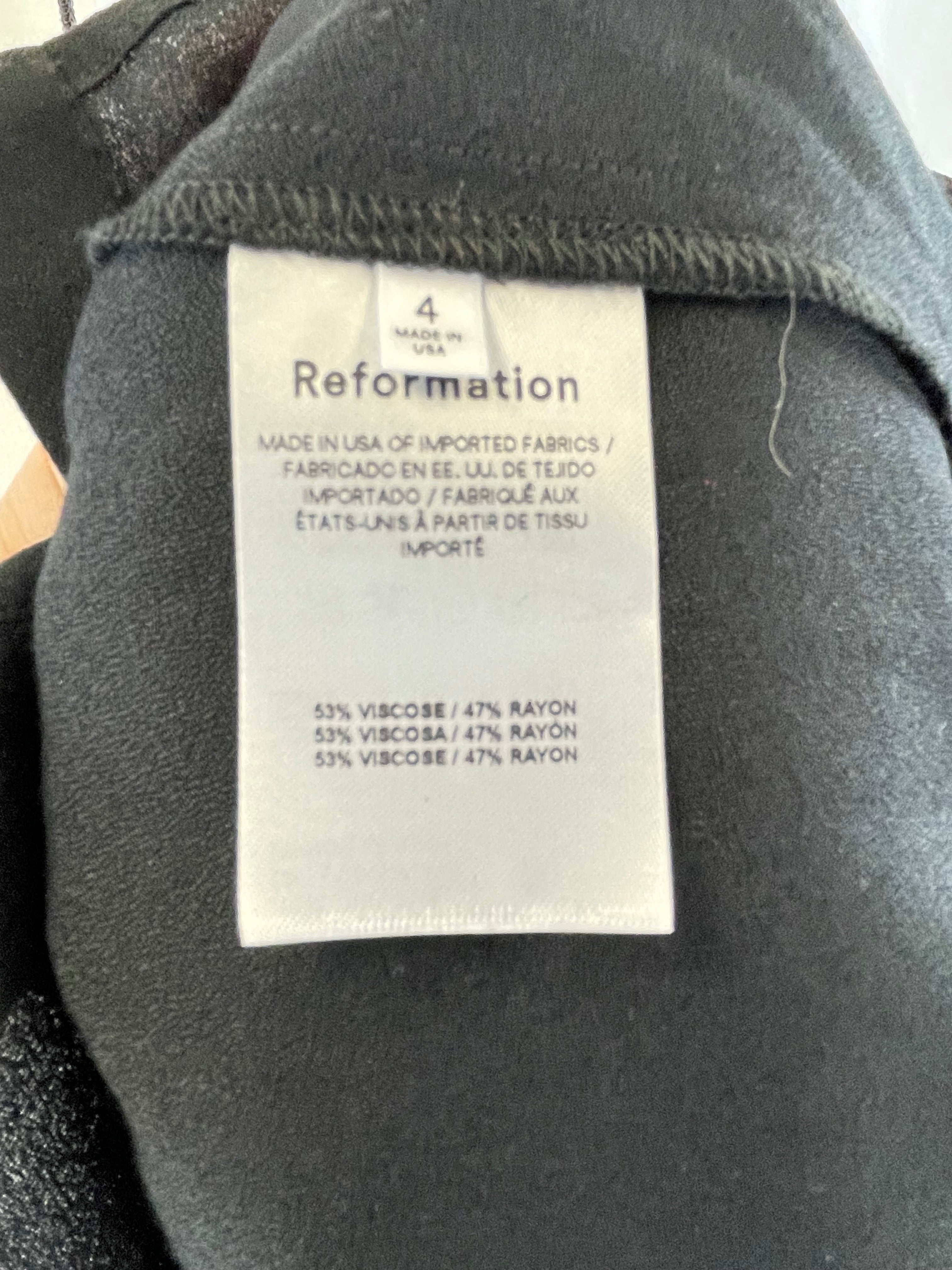Reformation NWT Hugh Dress in Black (4) - BinxBerry Consignment