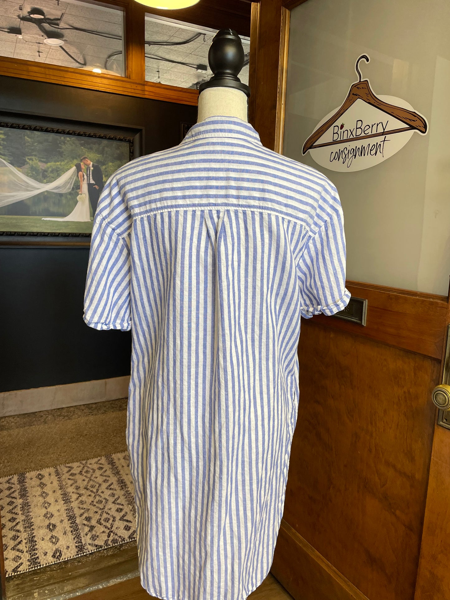 GAP Pinstripe Shirt Dress (M)