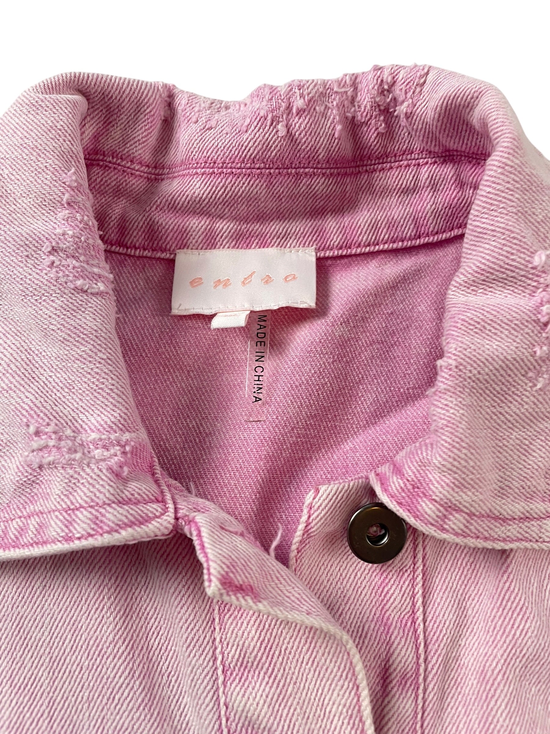 Entra Women's Pink Denim Jacket (M)