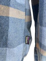 Patagonia Women's Flannel Shirt Light Blue (XL)