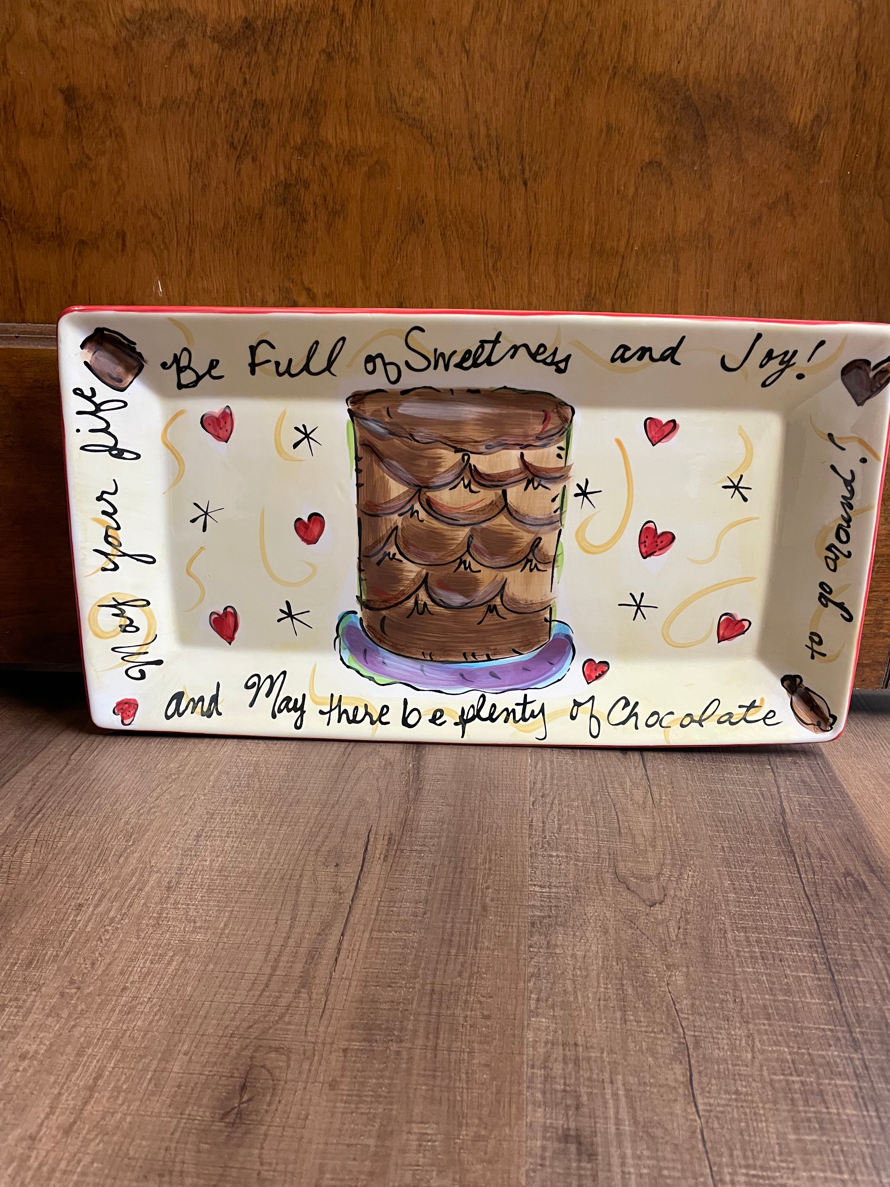 Julia Junkin Hand Painted Ceramic Platter
