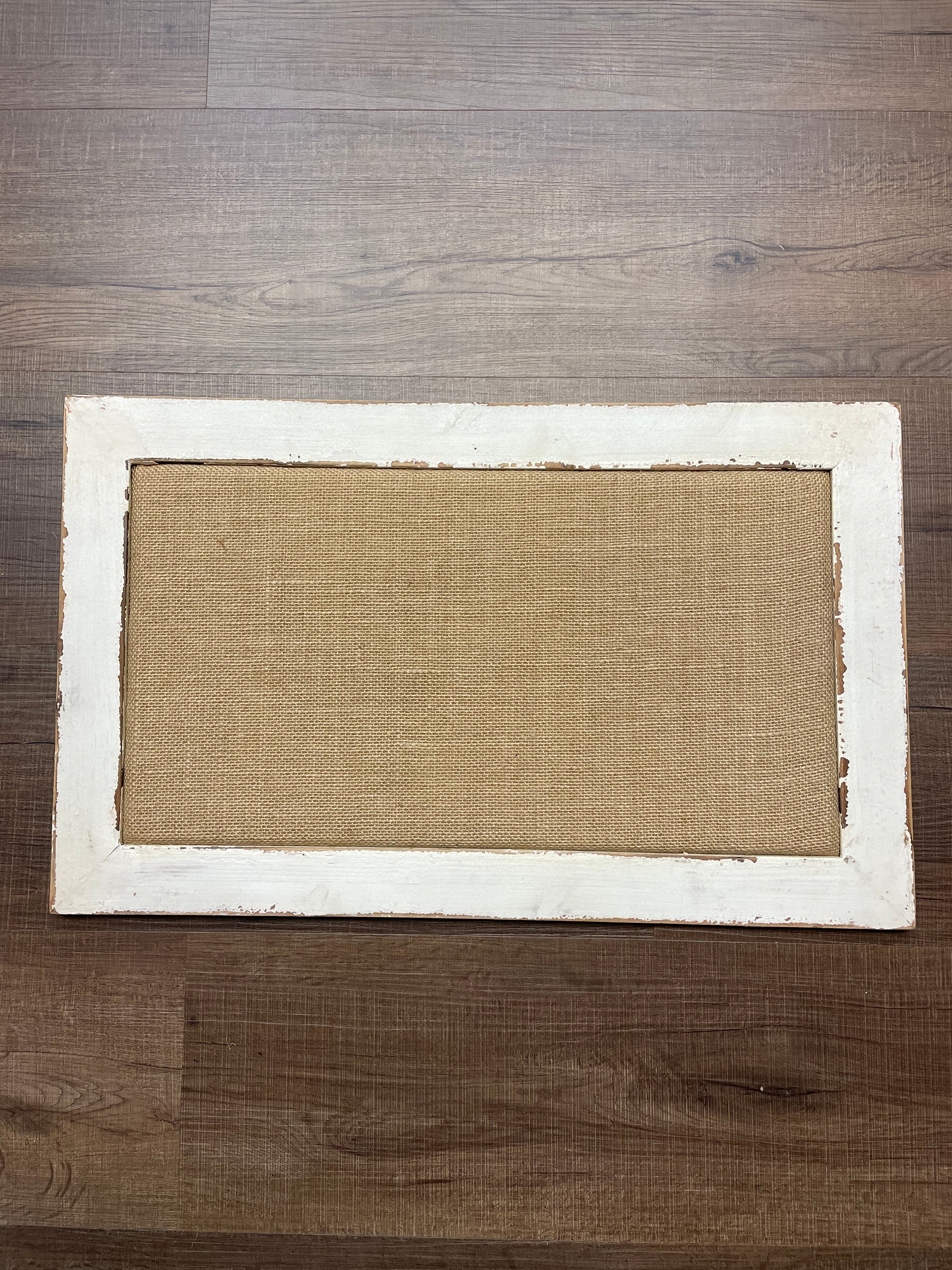 Farmhouse Framed Burlap Pinboard