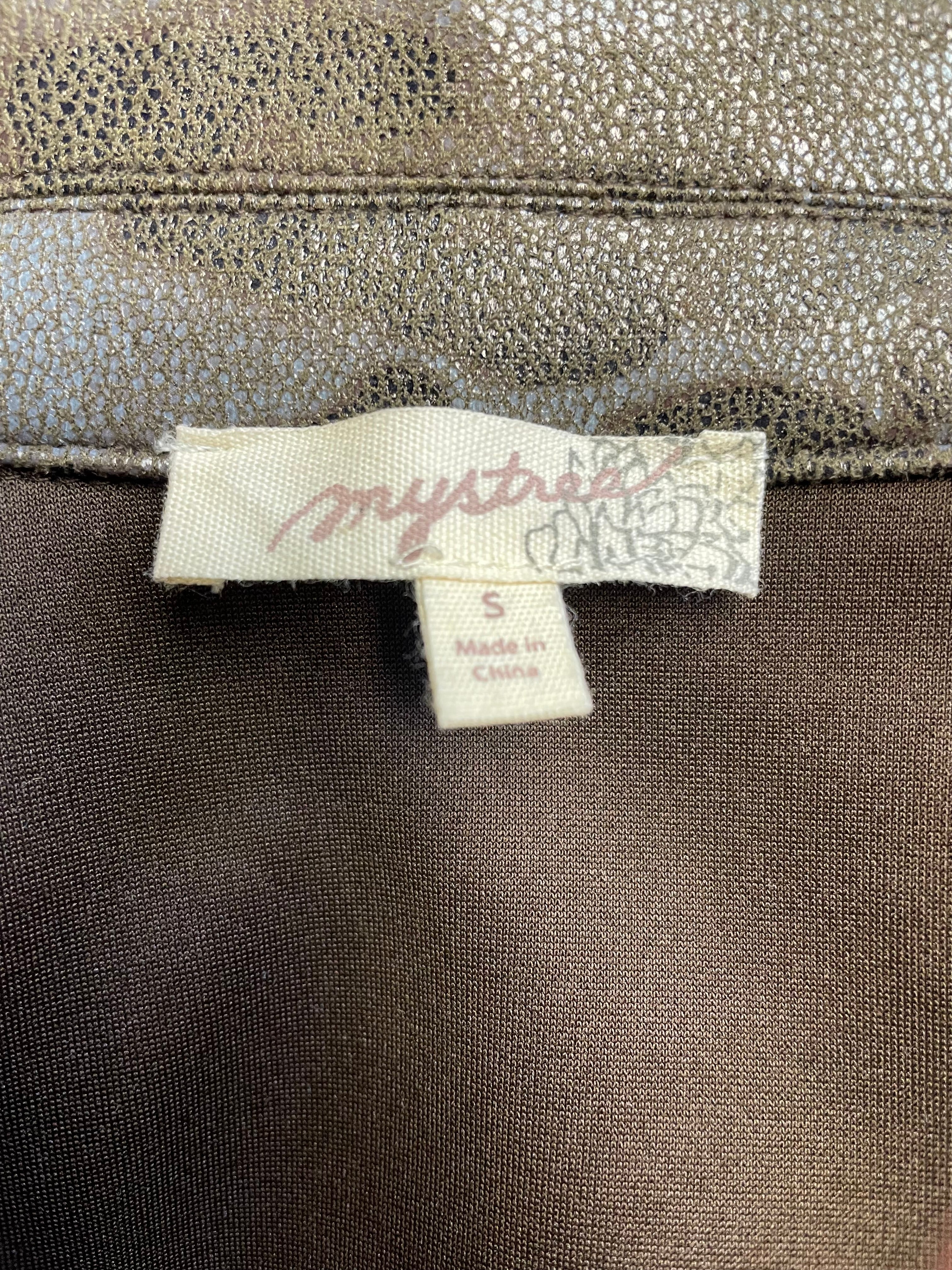 Mystree Faux Snakeskin Cropped Women's Jacket (S) - BinxBerry Consignment