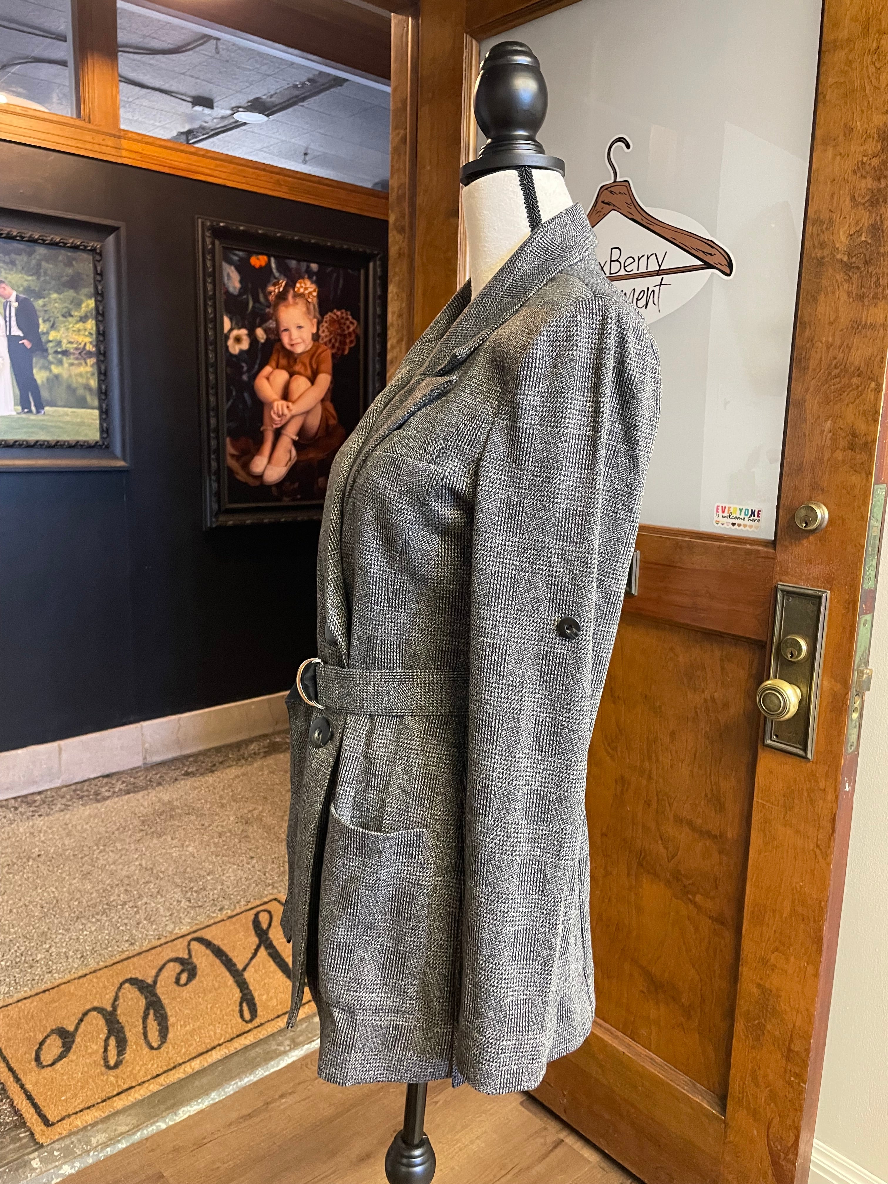 Cabi Bond Double Breasted Belted Blazer Jacket (S)