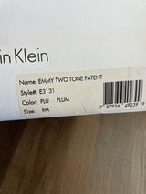 Calvin Klein Emmy Two Tone Patent Plum Platform Heels (9)