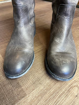 Frye Melissa Ladies Button 2 Tall Gray Leather Boots