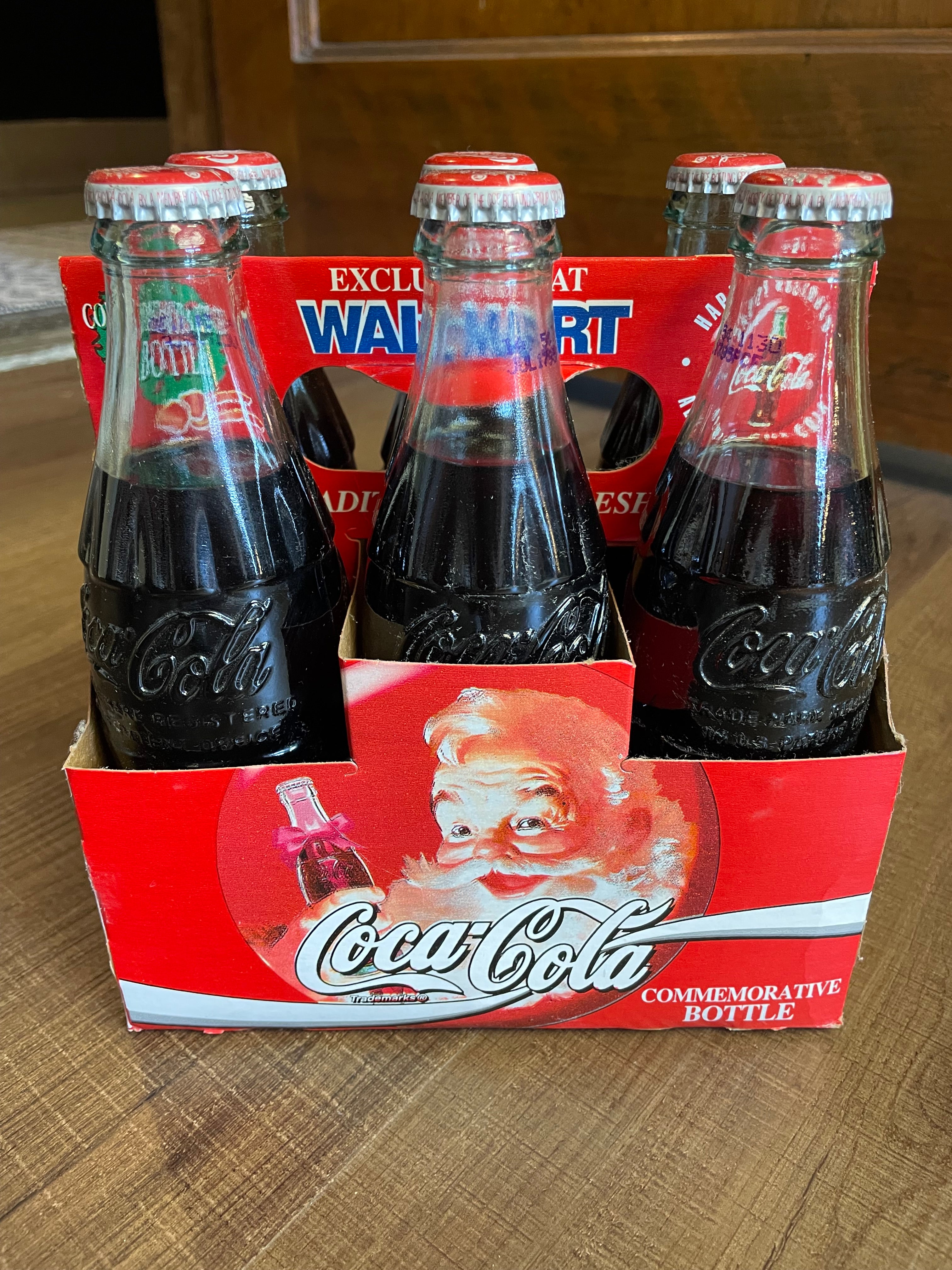 Coca-Cola Wal-Mart Christmas Collector Pack - New Sealed Bottles 1994 Edition
