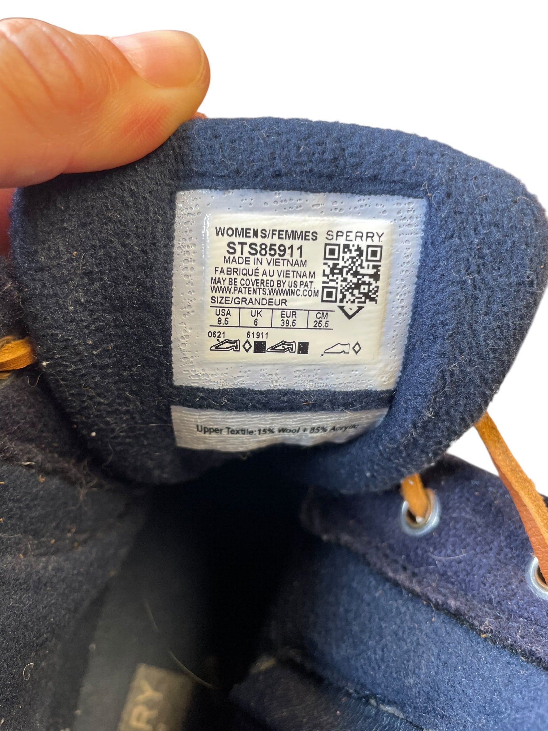 Sperry Women's Saltwater Emboss Wool Rain Boot (8.5)