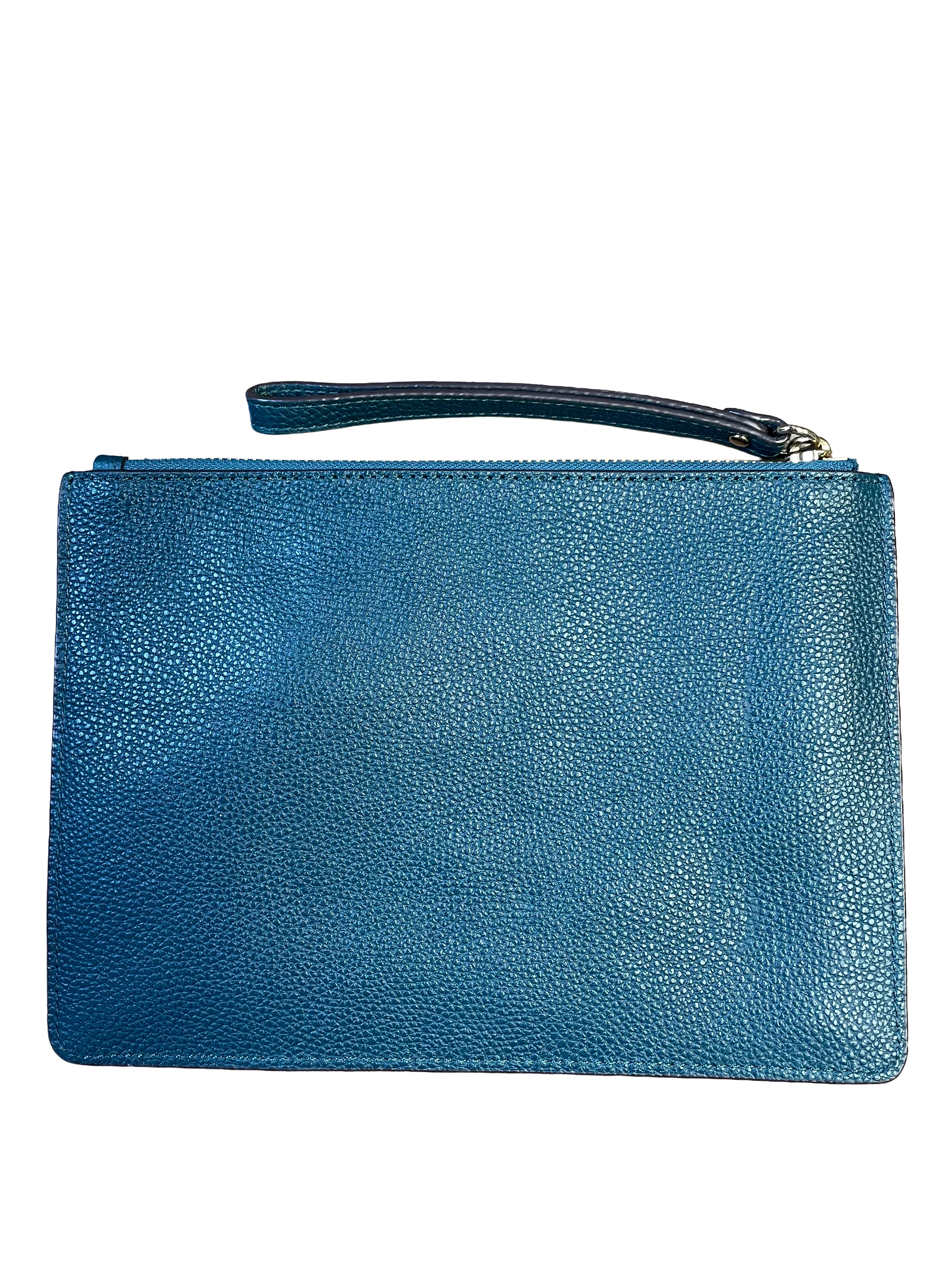 Michael Kors Jet Set Teal Gold Studded Zip Wristlet