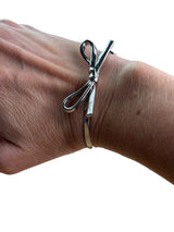 Kate Spade Silver Skinny Mini Bow Bangle
