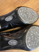 Sofft Sorrento Peep Toe Patent Leather Heels (7.5)