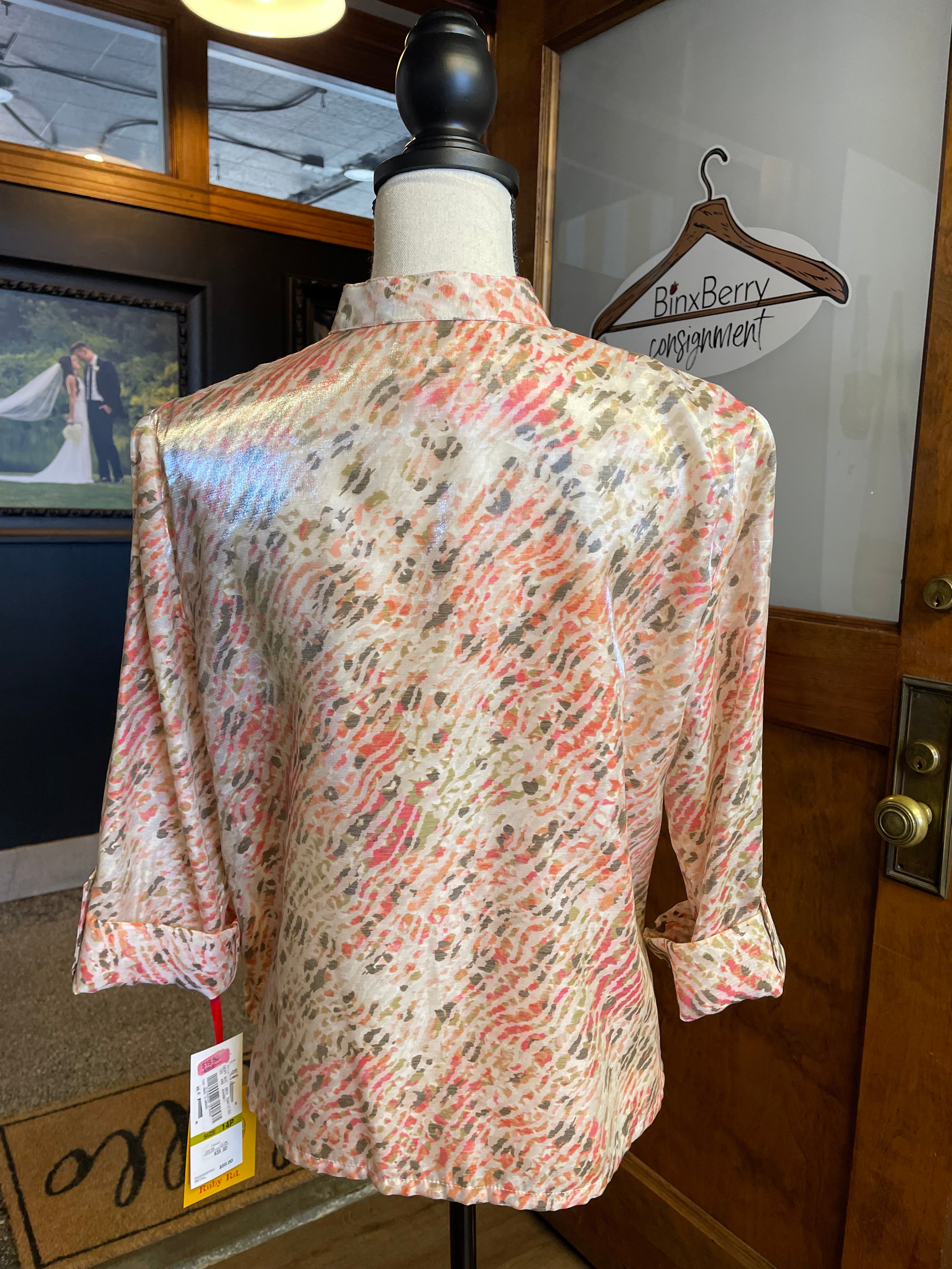 Ruby Rd NWT Shimmer Blouse (14P)