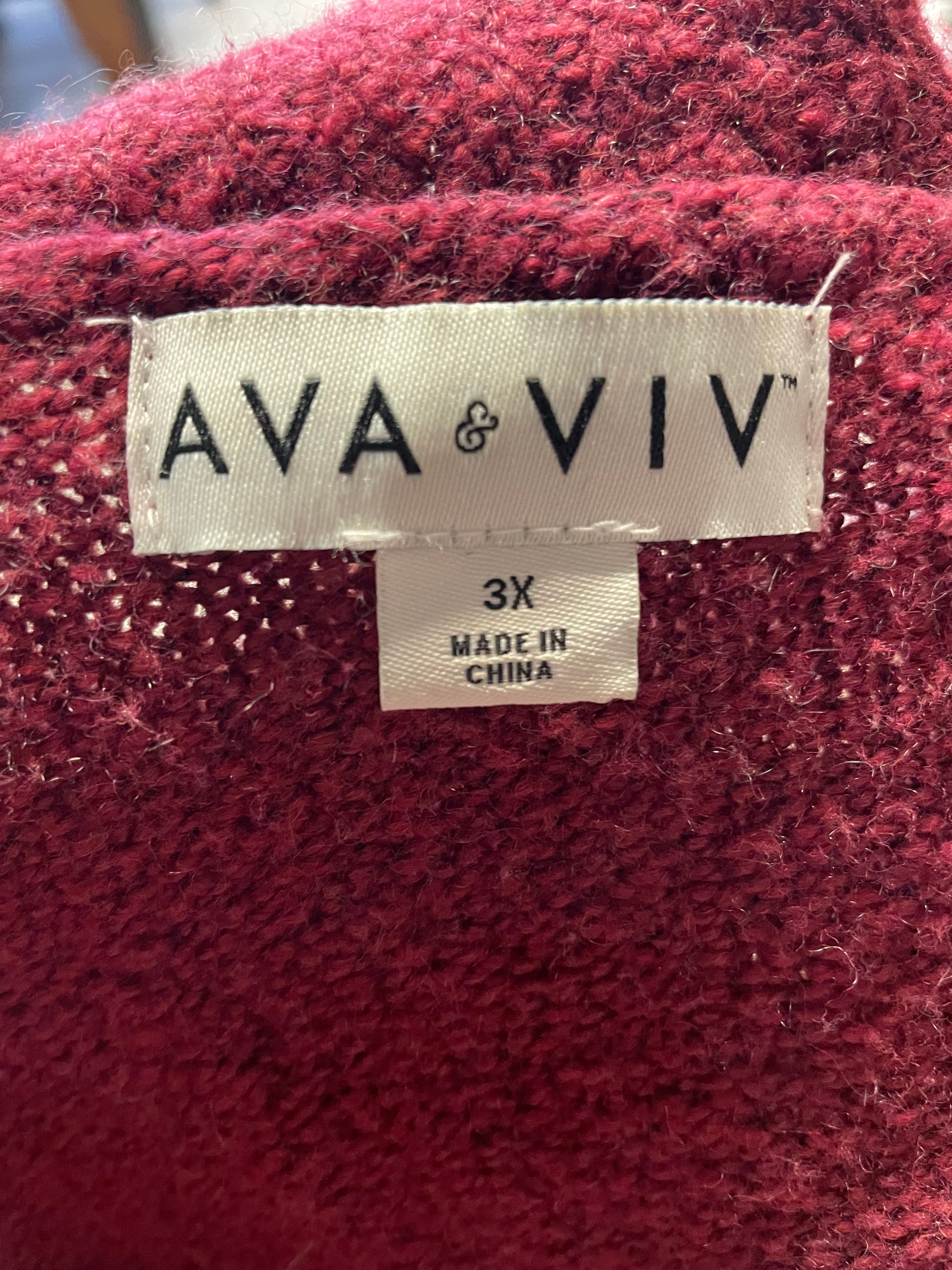 Ava & Viv Open Front Cardigan (3X)