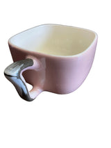 VTG California Pottery Weil Ware 1940s Bambu Pink Teacups (set of 4)