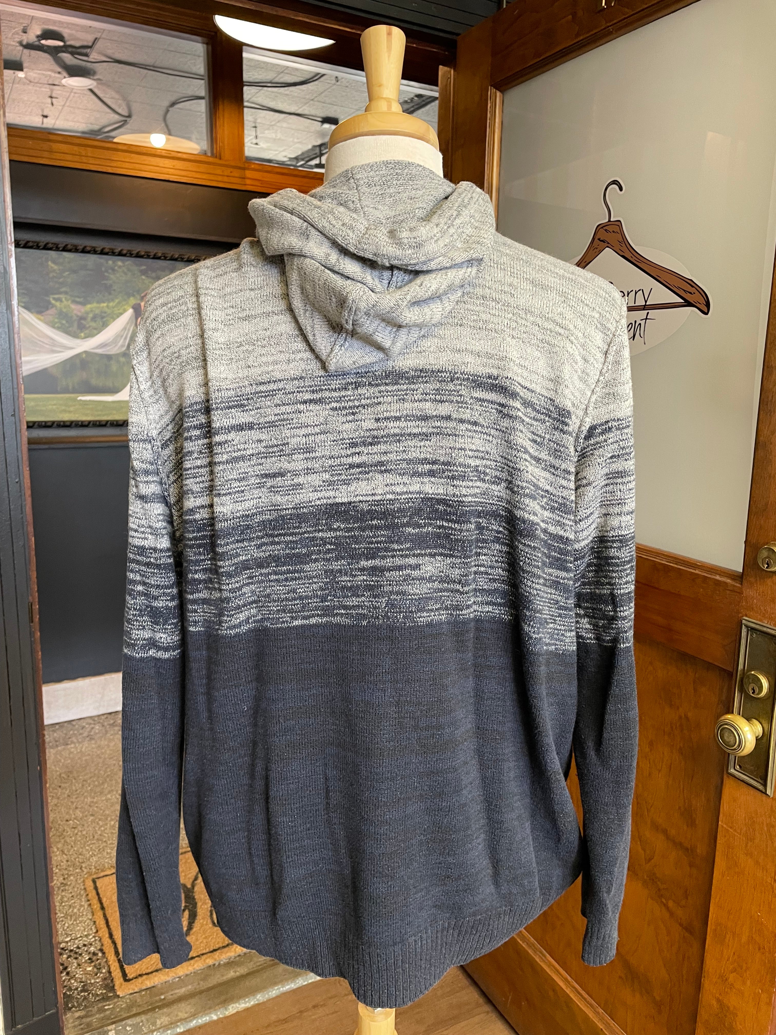 American Eagle Men's Wool Blend Sweater Hoodie (LT)