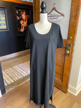 Land's End Knit Shirt Dress with Tie Waist (XL)