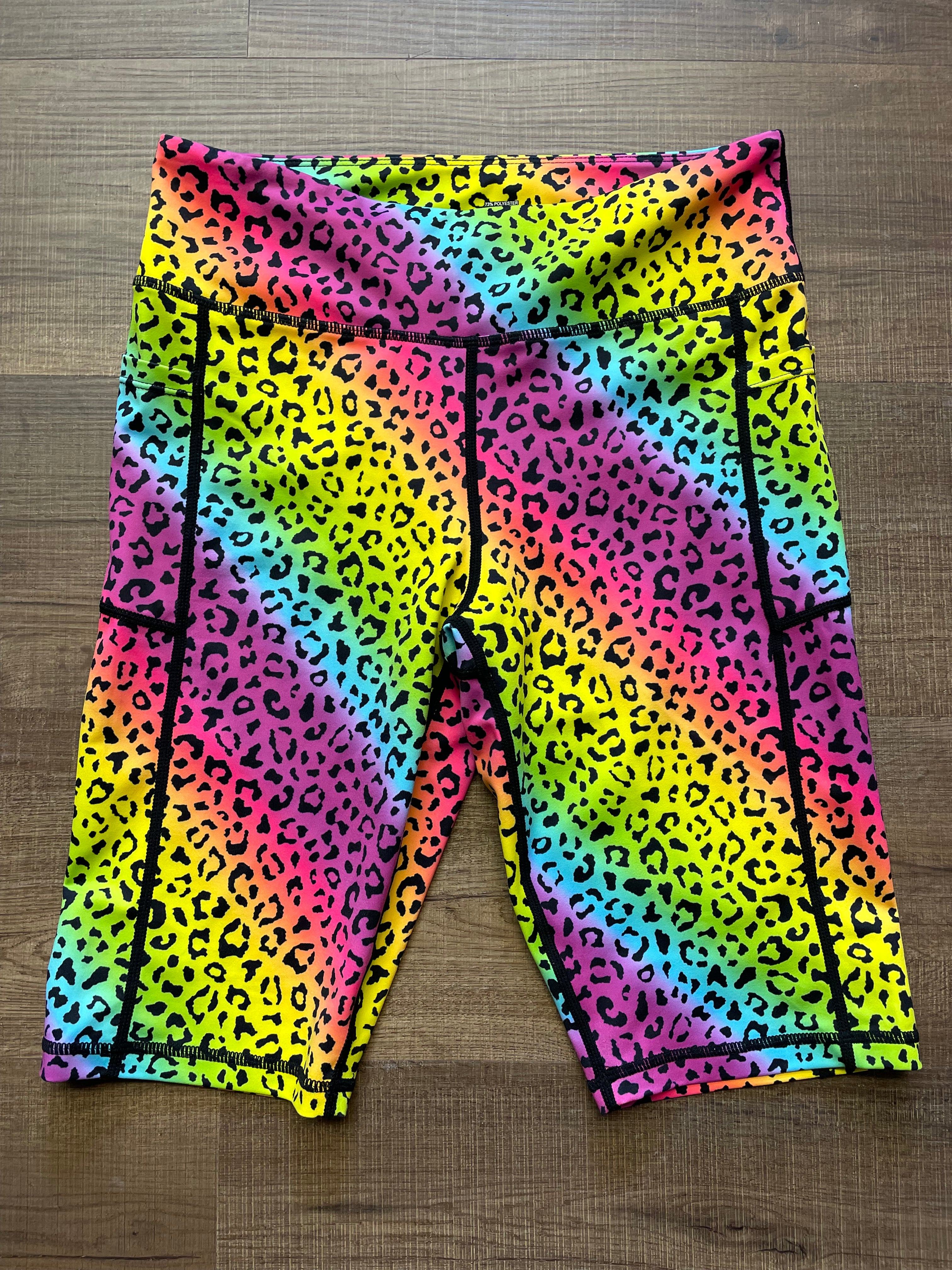 Zyia Active Rainbow Long Running Shorts (L) - BinxBerry Consignment