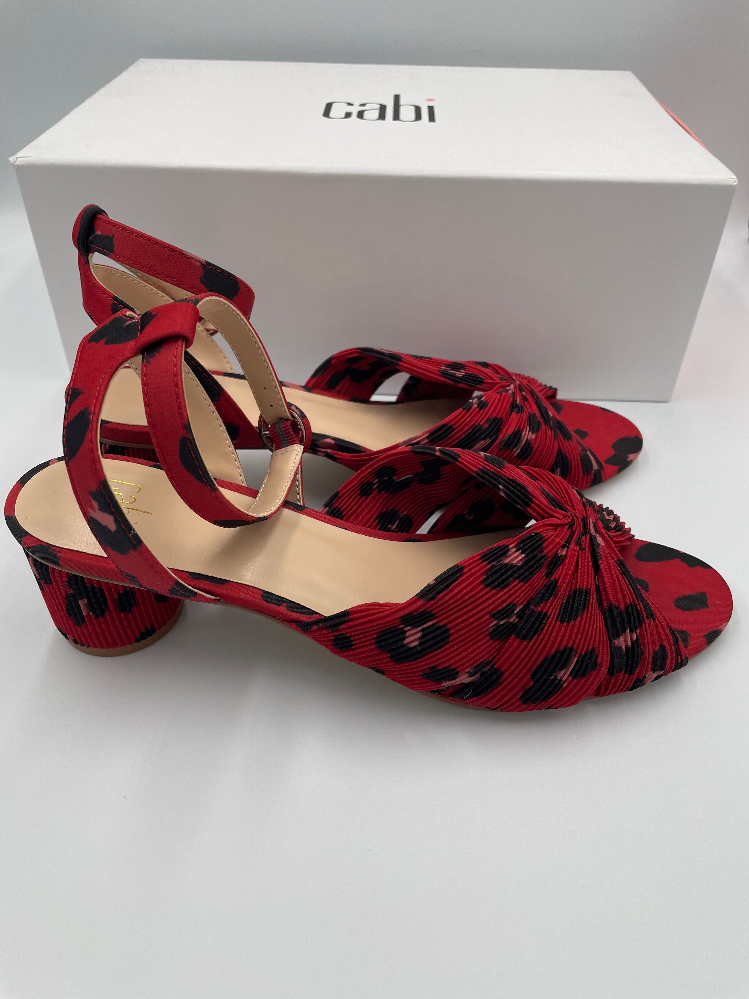 Cabi Siren Red Leopard Print Heels (9M)
