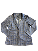 Liverpool Los Angeles Women's Blue Plaid Blazer (L)