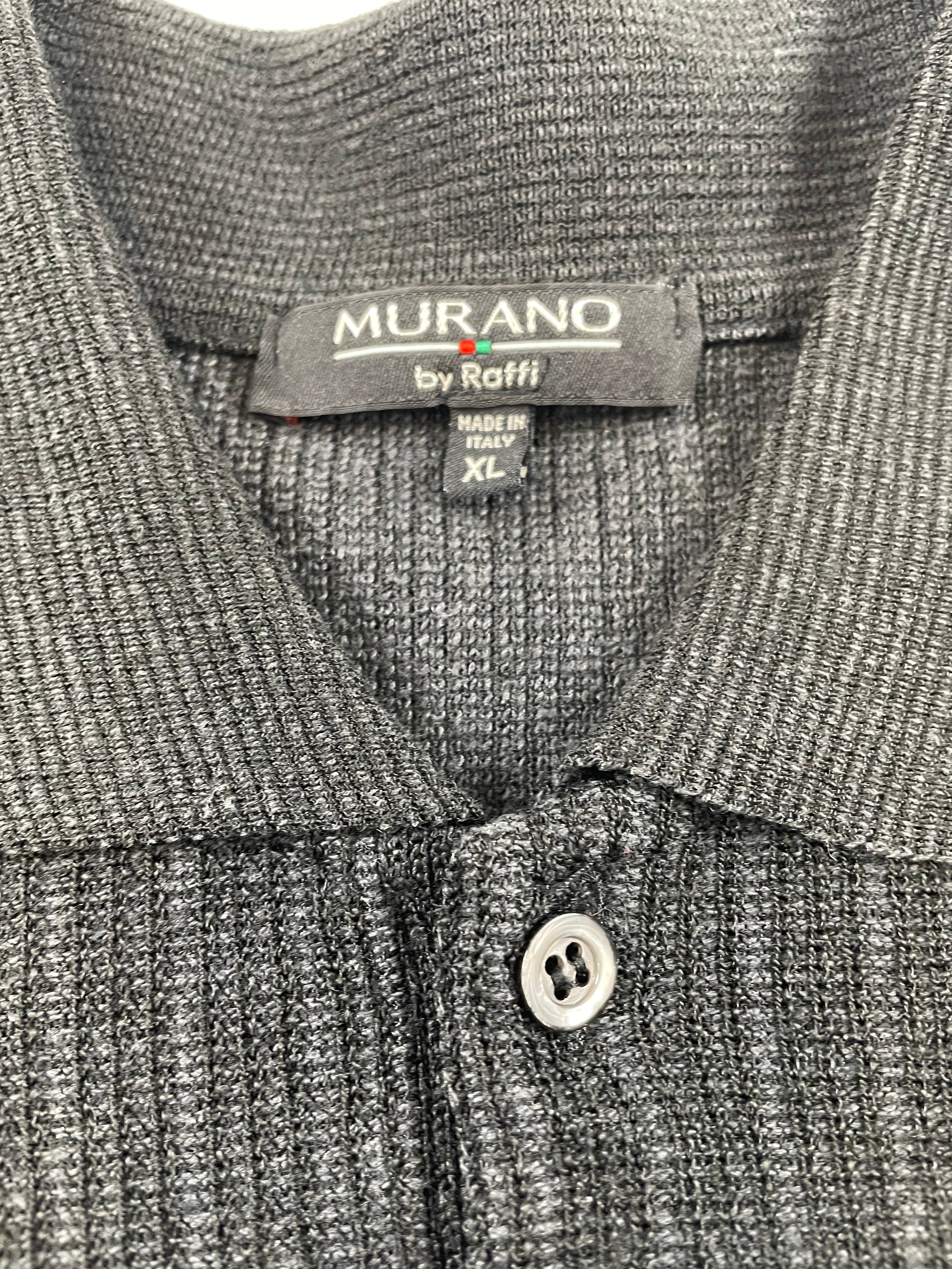 Murano by Raffi Collared Knit Men's Top (XL)