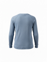 The North Face Crew Neck Waffle Top Blue Flax Women's (L)