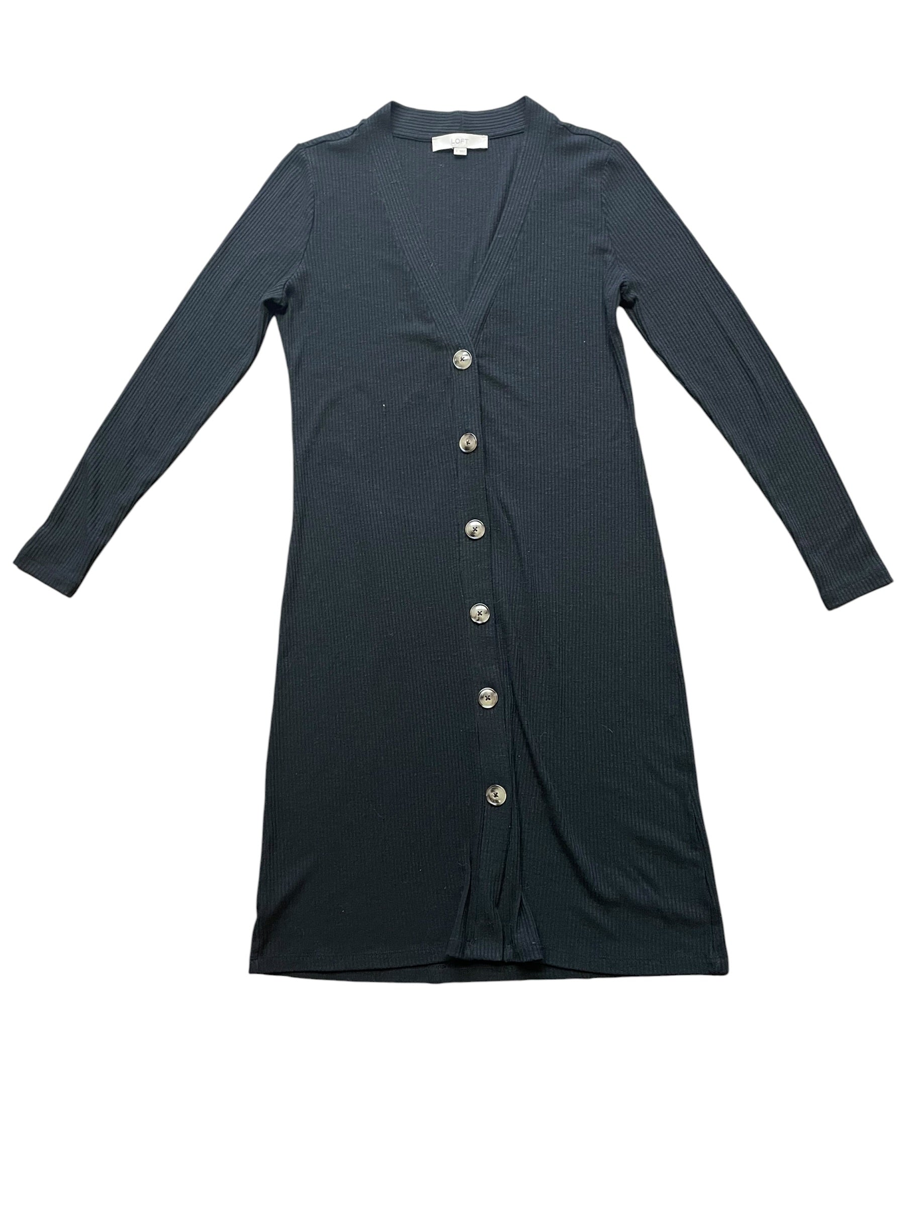 Loft Ribbed Button Closure Women's Duster Sweater (S)
