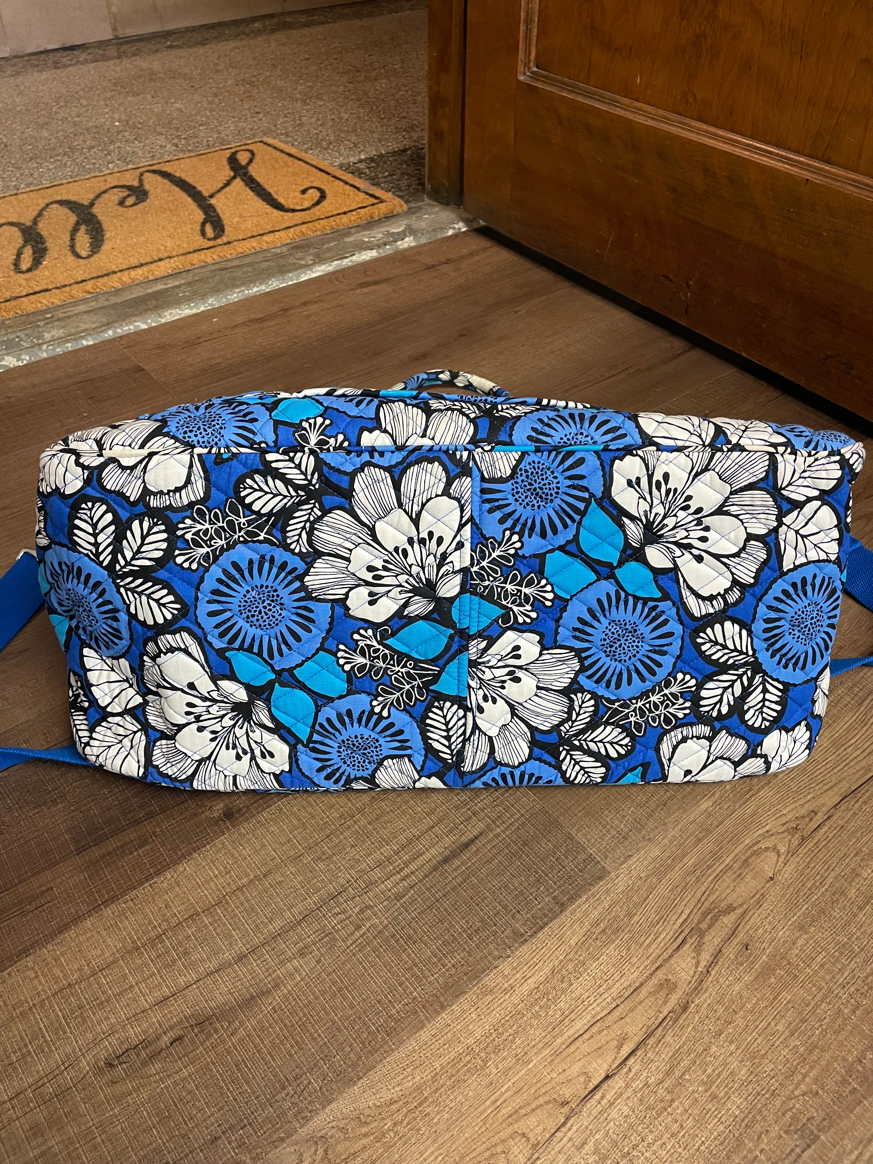 Vera Bradley Blue Bayou Grand Traveler + Cosmetic Bag