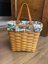Longaberger Tall Key Basket, Liner & Protector