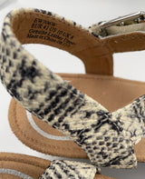 Aetrex Sydney Snake Quarter Strap Women's Wedge (10) - BinxBerry Consignment