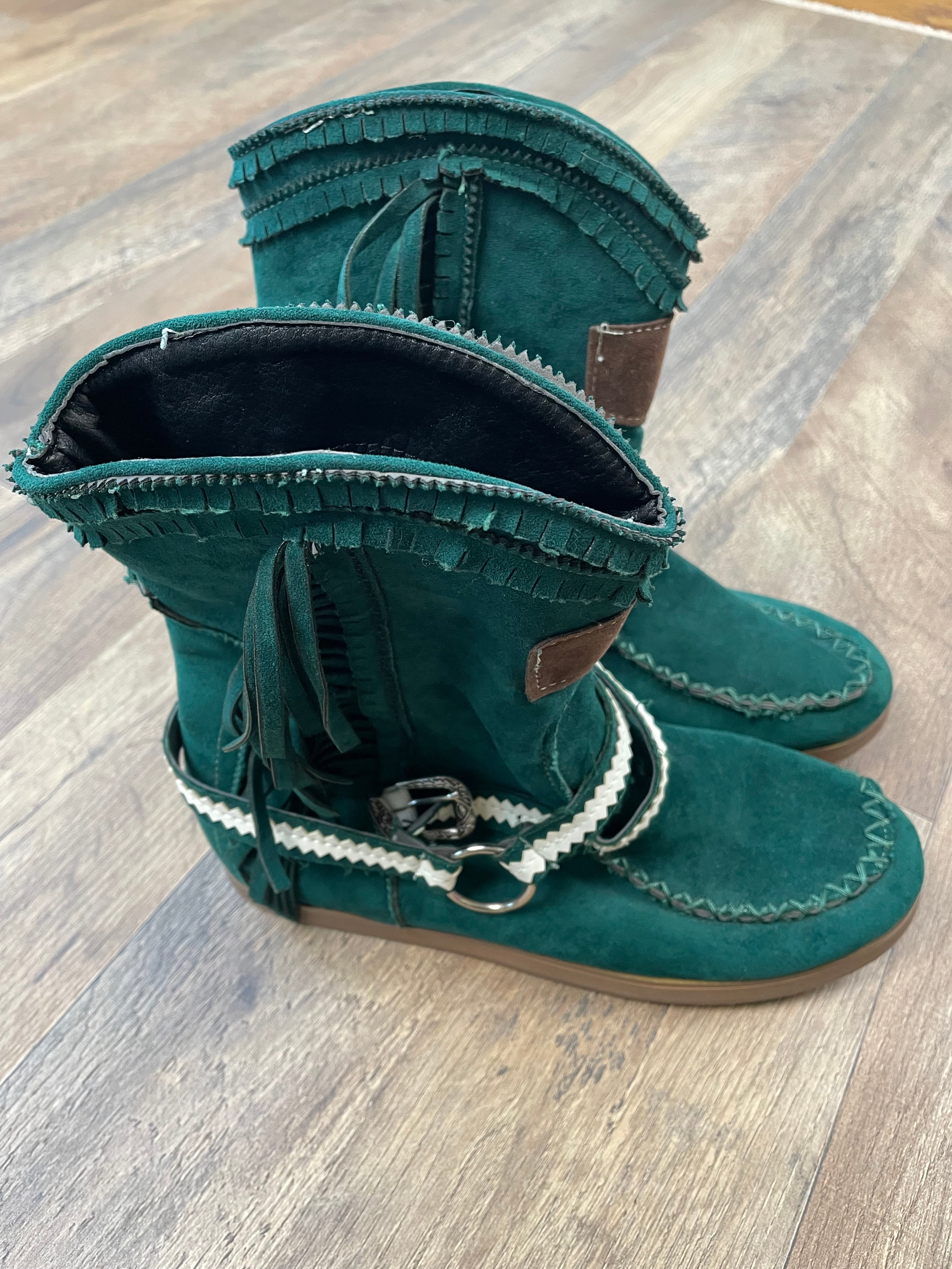 Women's Fashion Fringe Boots (37 EU) - BinxBerry Consignment