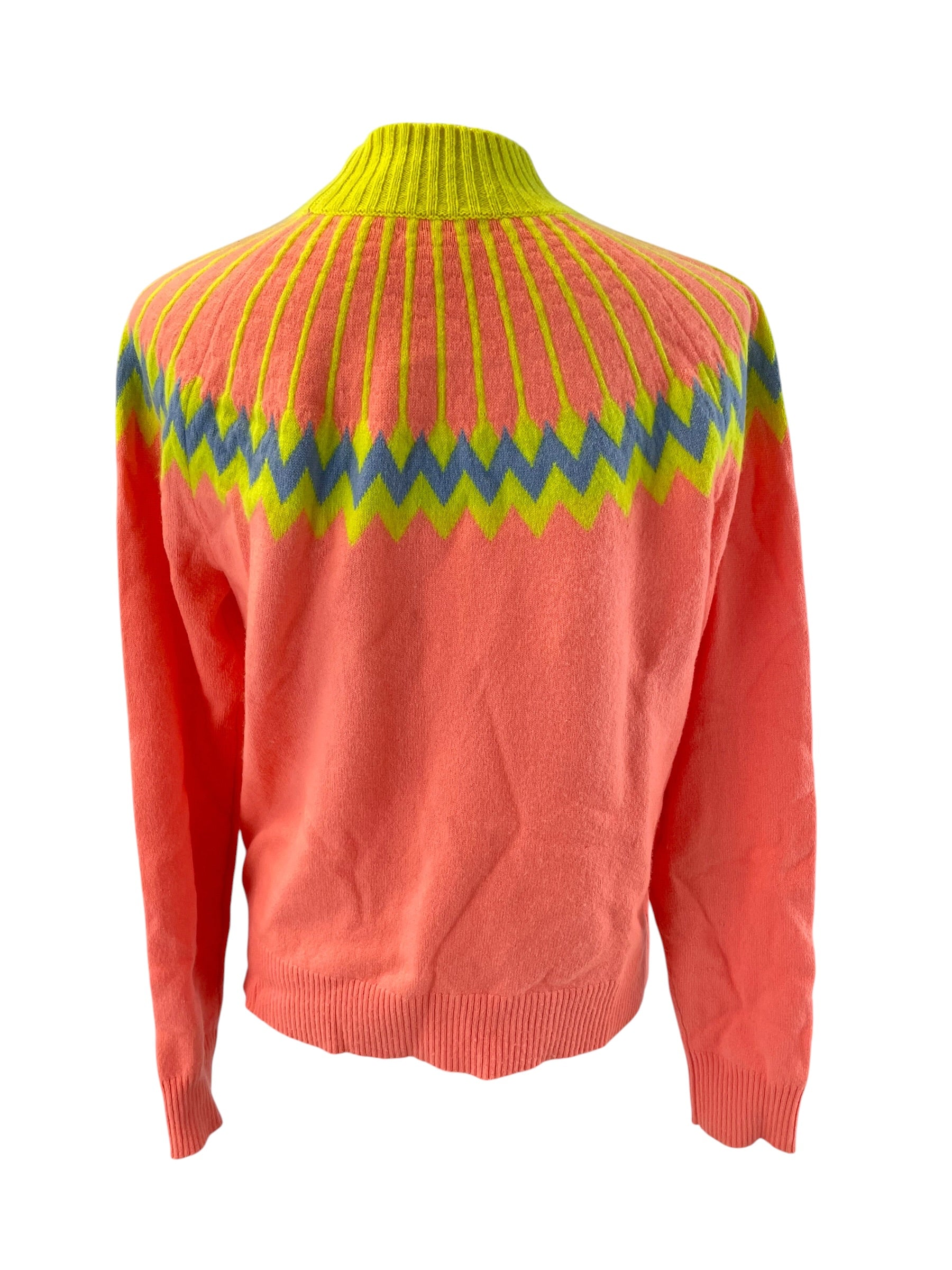 J. Crew Women's Cashmere Fair Isle Mock Neck Sweater (M)