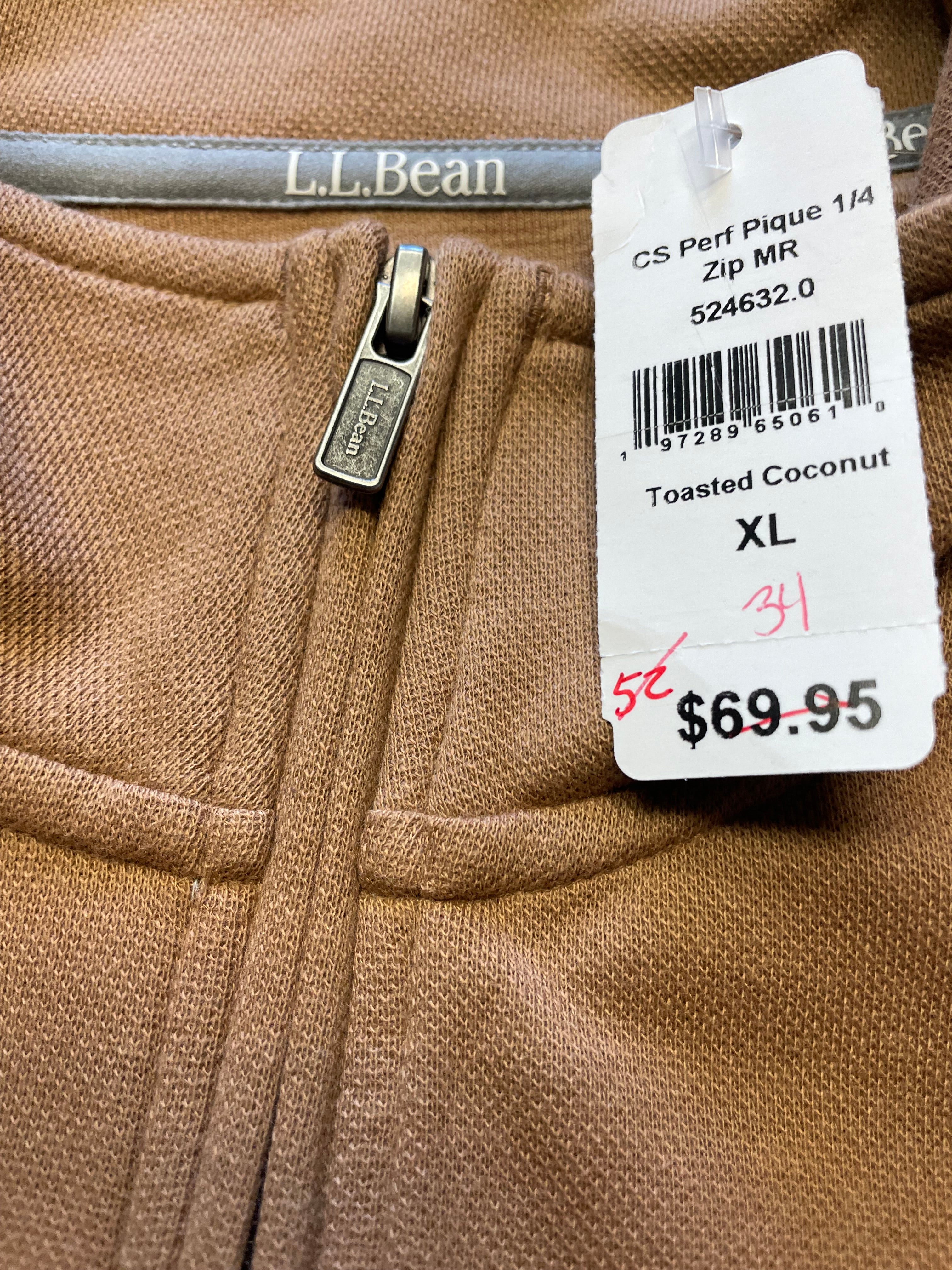 L.L. Bean NWT Men's Comfort Stretch Performance Pique Pullover (XL)