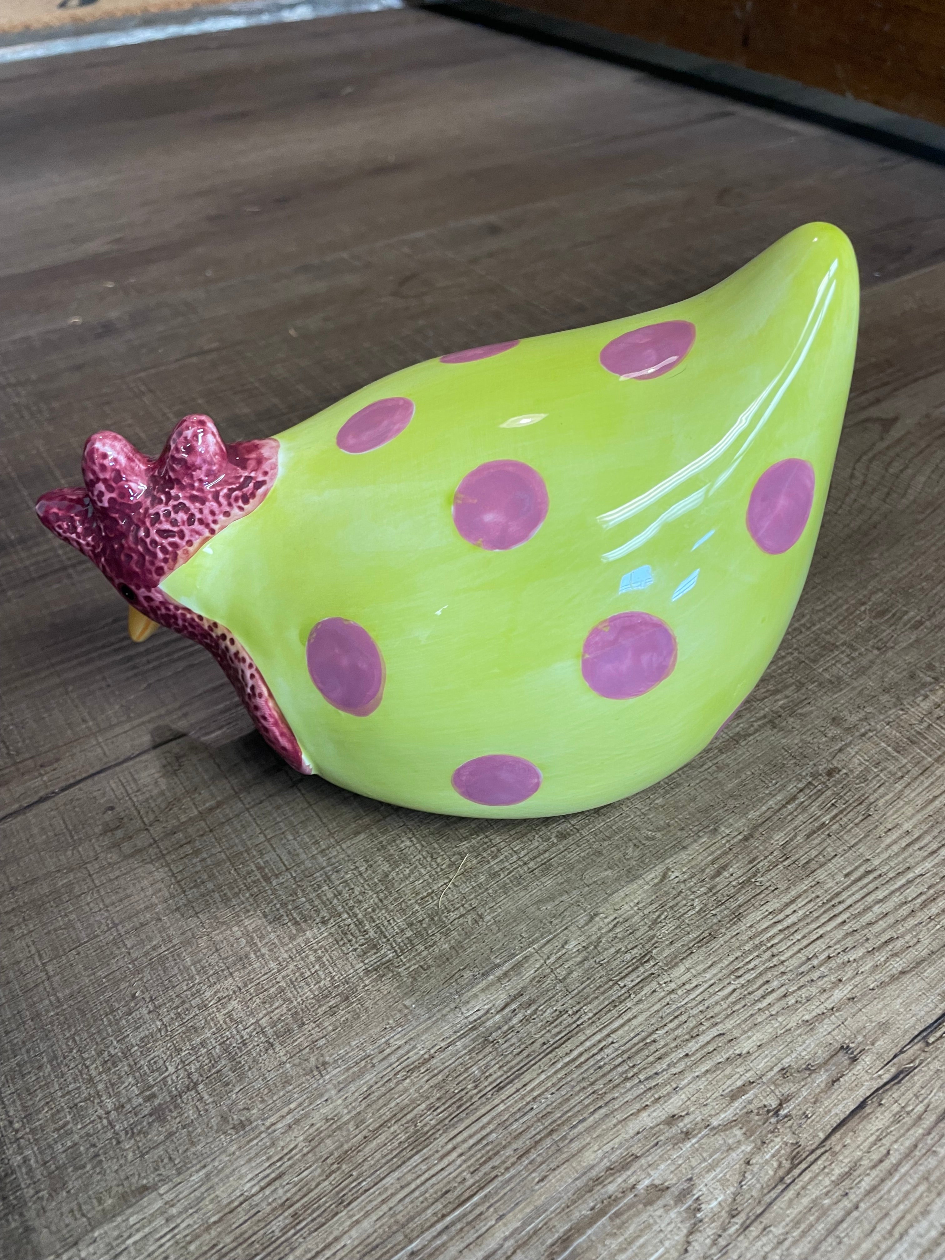 Vintage Glazed Ceramic Chicken