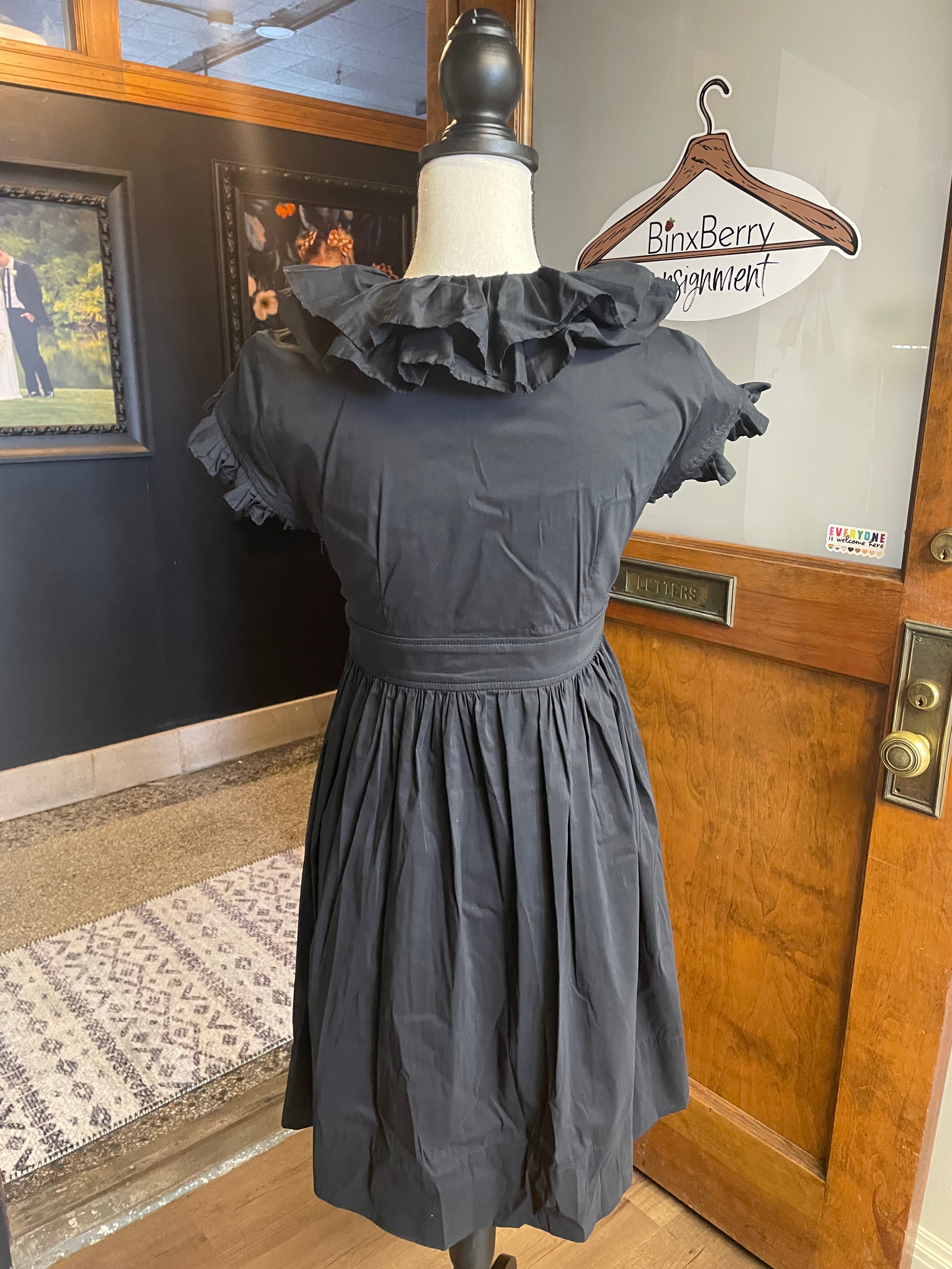 Maggie London Ruffled V-Neck Sheath Dress (6)