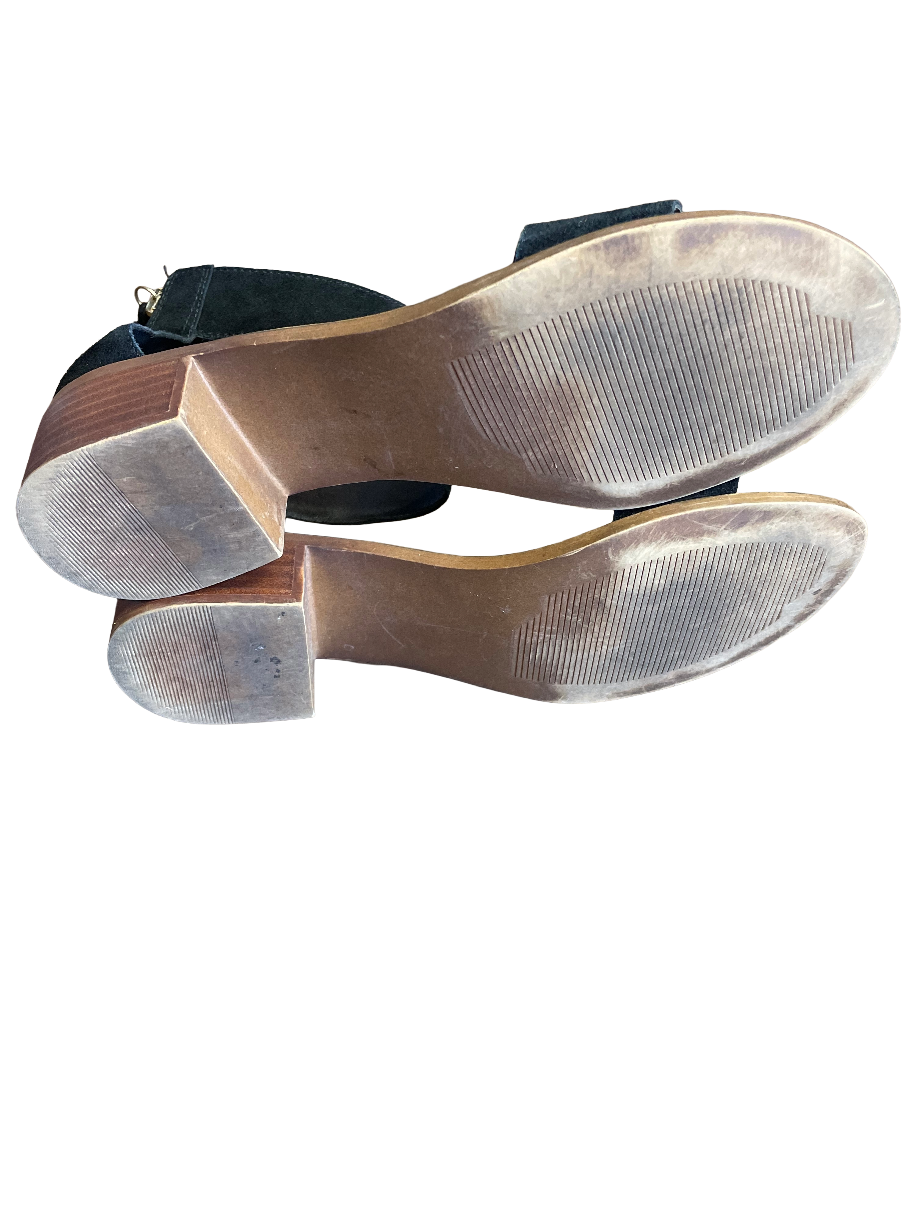 Steve Madden Darcie Black Suede Leather Sandals (8.5M)