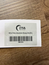 Zyia NWT White Polka Adjustable Strappy Bra