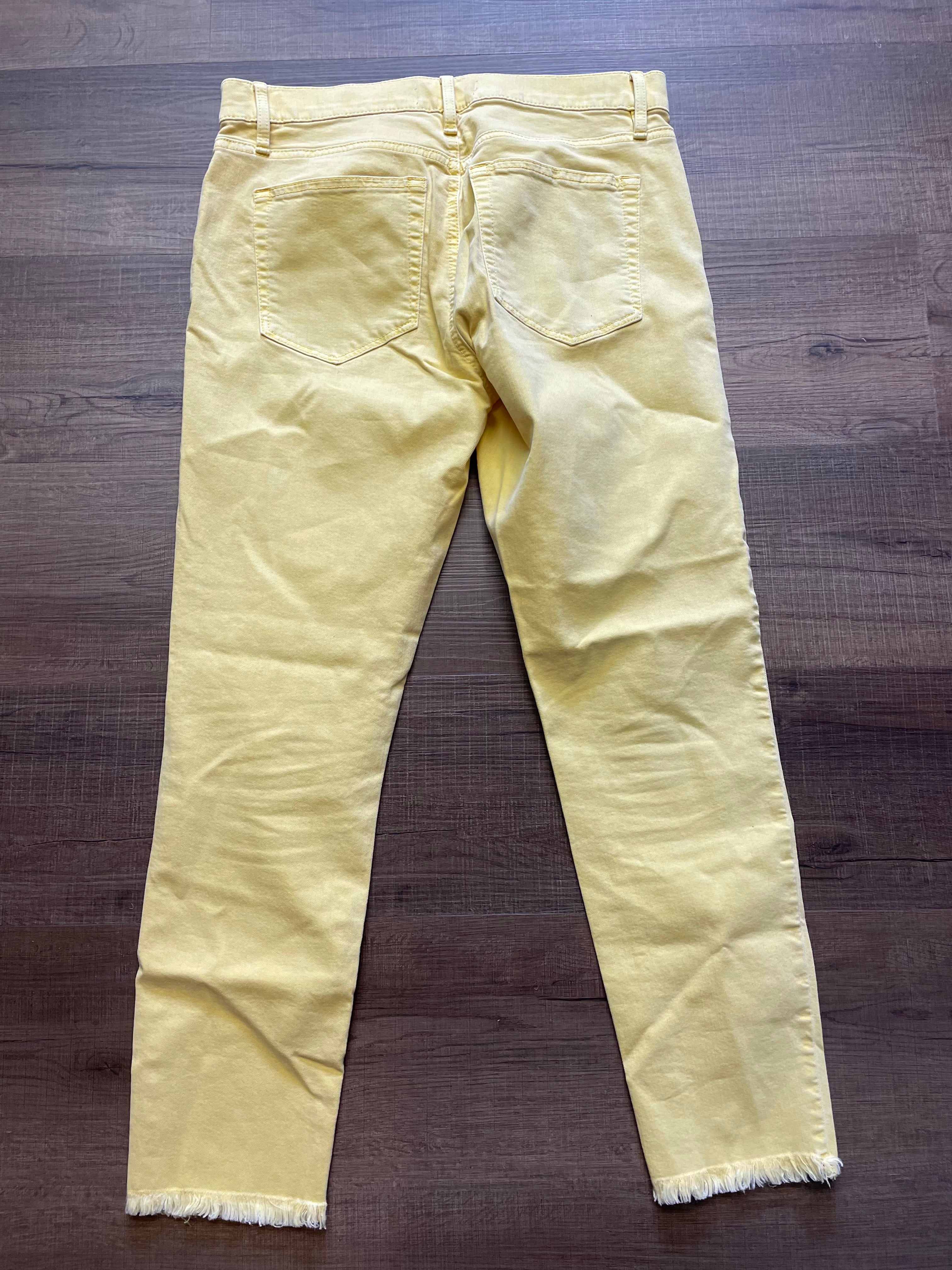 Loft Modern Skinny Crop Women's Yellow Denim (6)