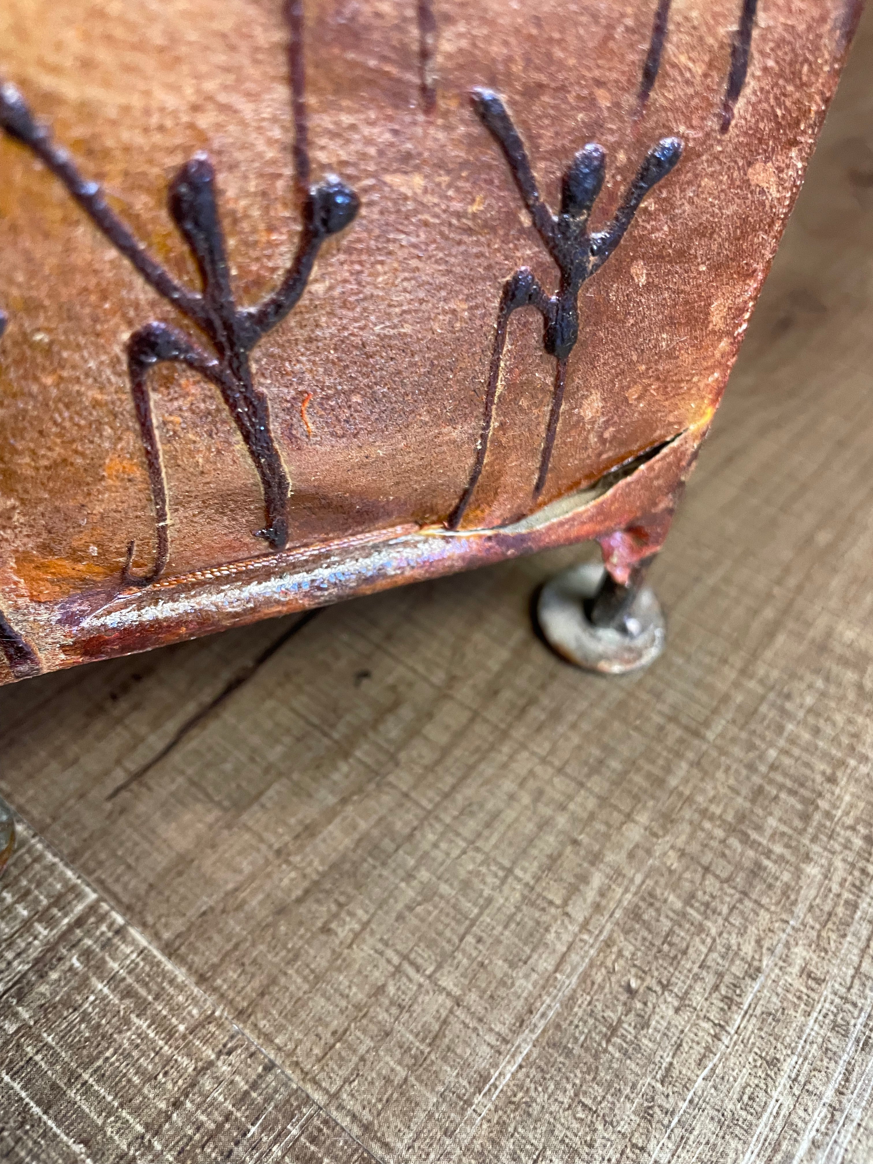 Vintage Moroccan Stretched Leather Tealight Lantern